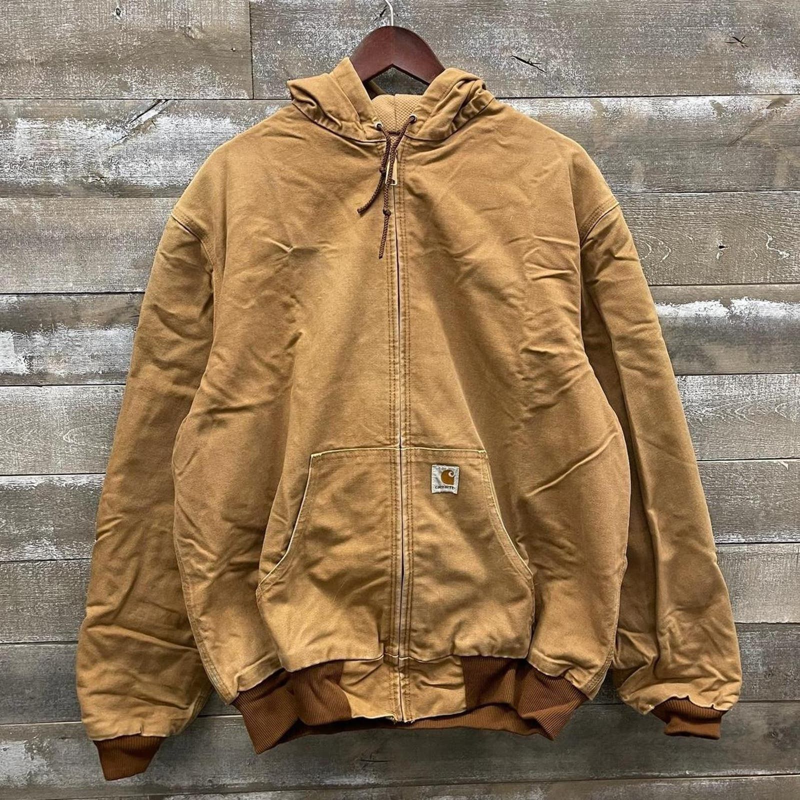 image of Vintage Carhartt Tan Zip Up Jacket Mens 2Xl