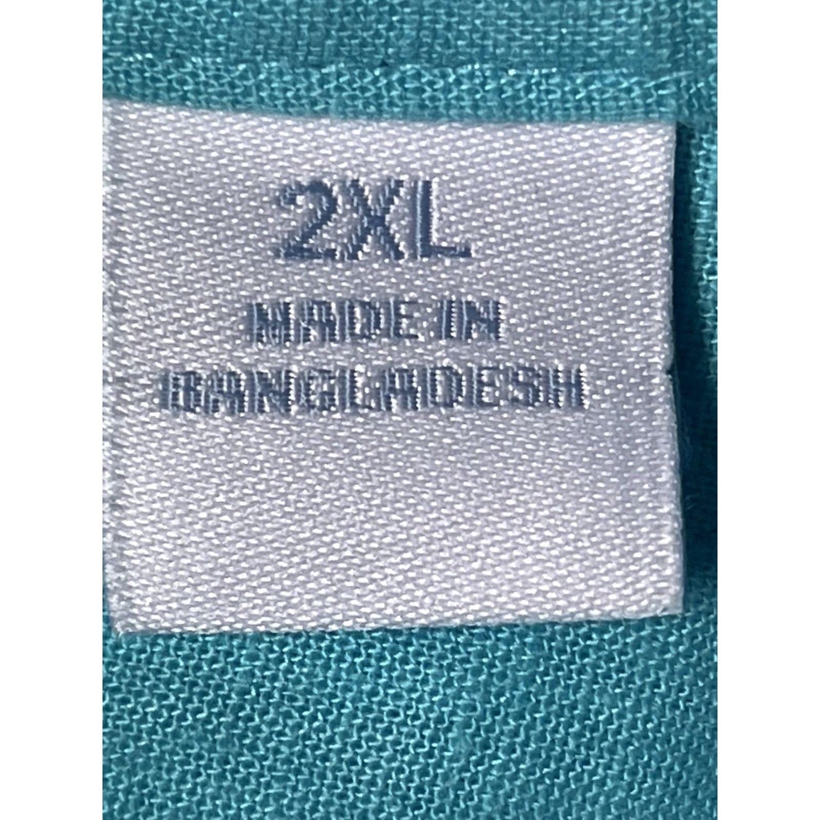 Vintage Cafe Luna Shirt Men's 2XL Short Sleeve Button-Up Linen Blend Blue with Pockets Size US XXL / EU 58 / 5 - 6 Thumbnail
