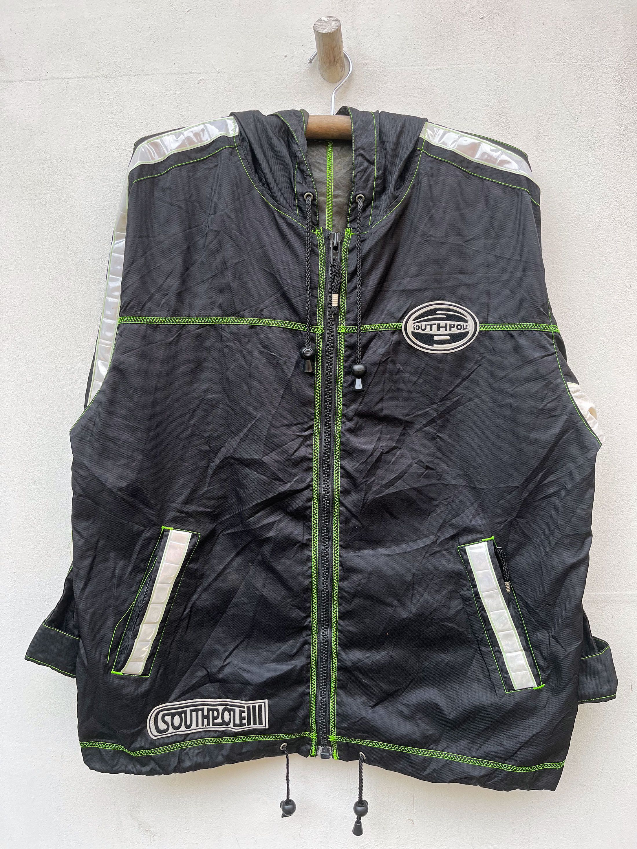 Arts & Science × Southpole Vintage Southpole Authentic Gear Hooded Windbreaker Zipper Size US S / EU 44-46 / 1 - 1 Thumbnail