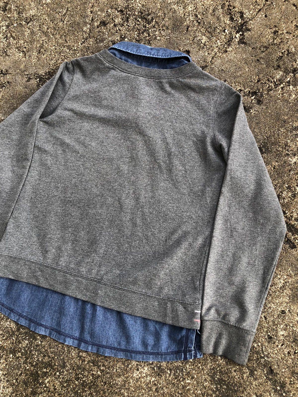 Japanese Brand USALL Double Layer Sweatshirt Denim Lovely Poem You and Me 🩷 Size M / US 6-8 / IT 42-44 - 22 Thumbnail