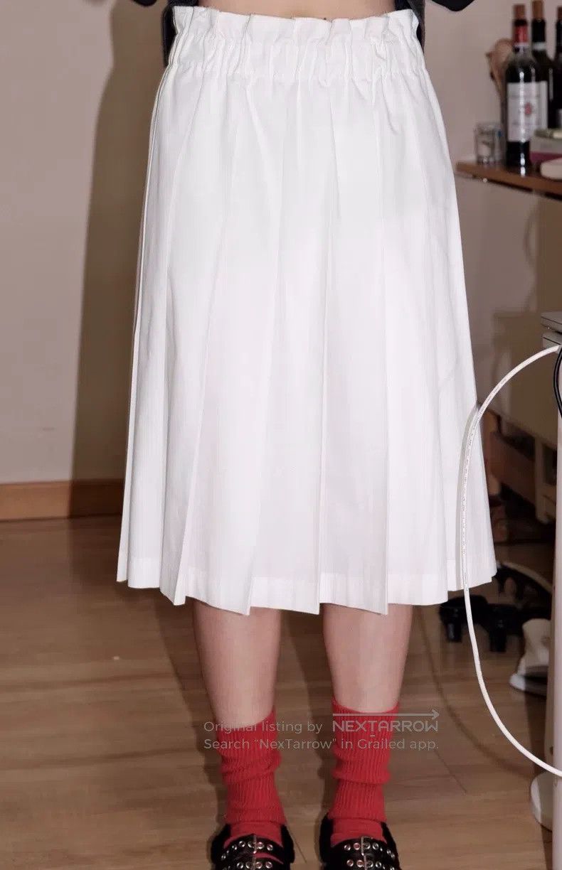 Comme des Garcons Comme Des Garcons size S White Pleated Skirt Size 23" - 5 Thumbnail