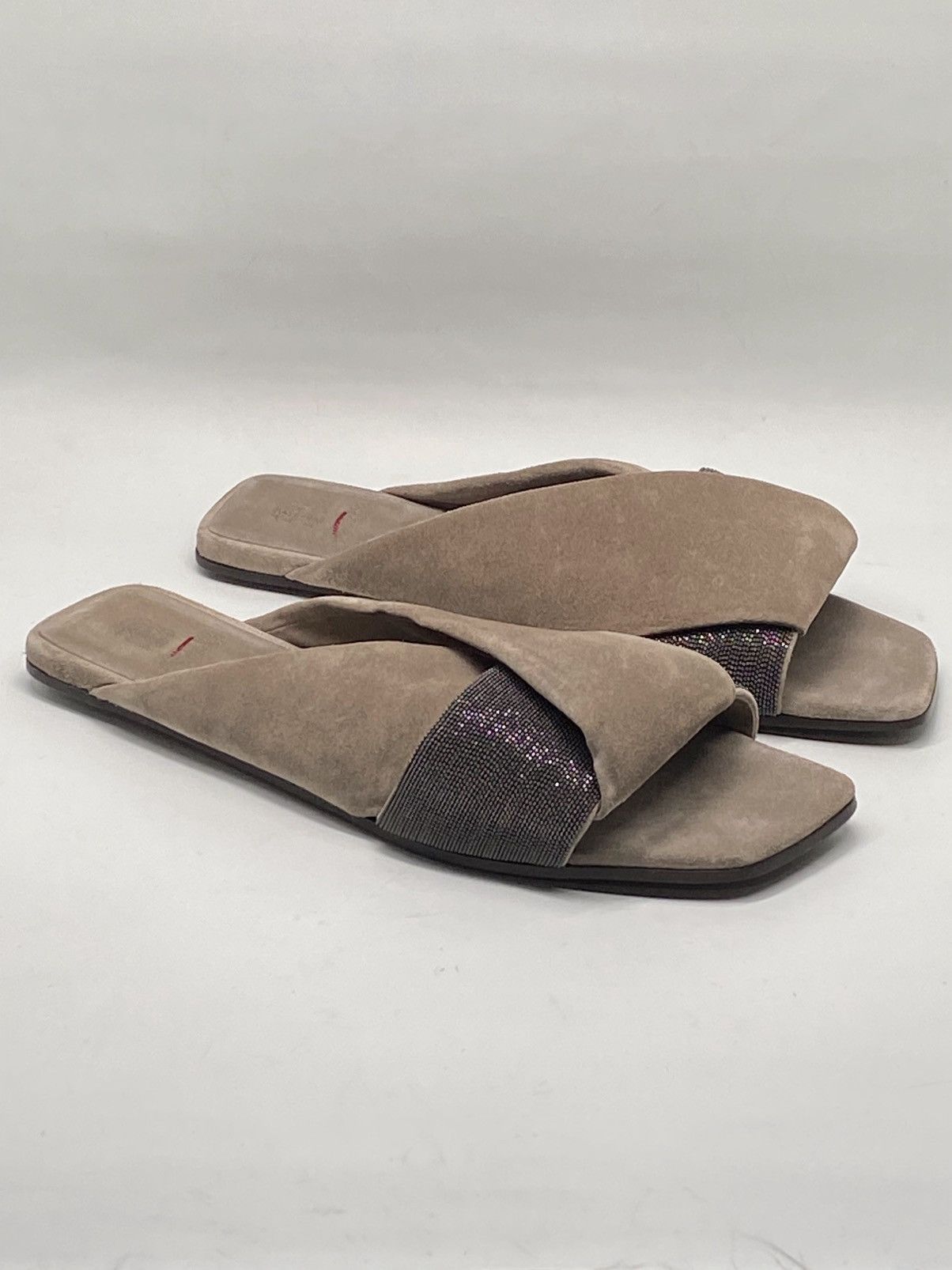 Brunello Cucinelli Brunello Cucinelli Monili-Embroidered Suede Slides size 41 Size US 11 / IT 41 - 4 Thumbnail