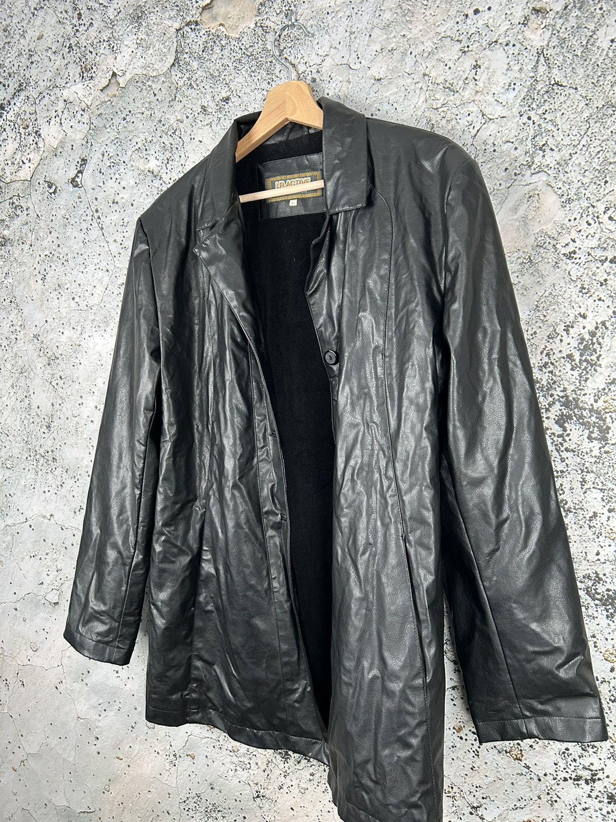 Other Vintage Genuine Leather Jacket 90s Parka Avantgarde Grunge Size US M / EU 48-50 / 2 - 2 Thumbnail