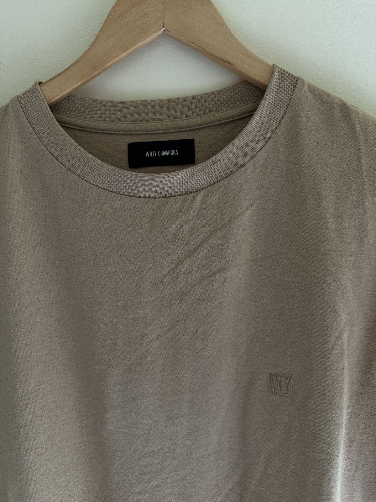 Willy Chavarria Willy Chavarria WLY Minimal Logo Tee – Tan / Beige Size US L / EU 52-54 / 3 - 2 Thumbnail