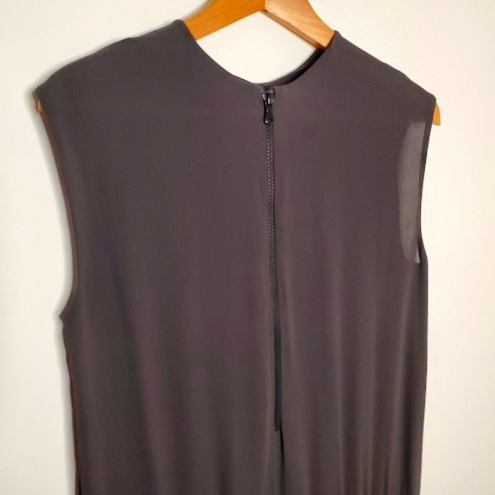 Brunello Cucinelli Brunello Cucinelli Black 100% Silk Skirted Romper Size M Size 30" / US 8 / IT 44 - 5 Thumbnail