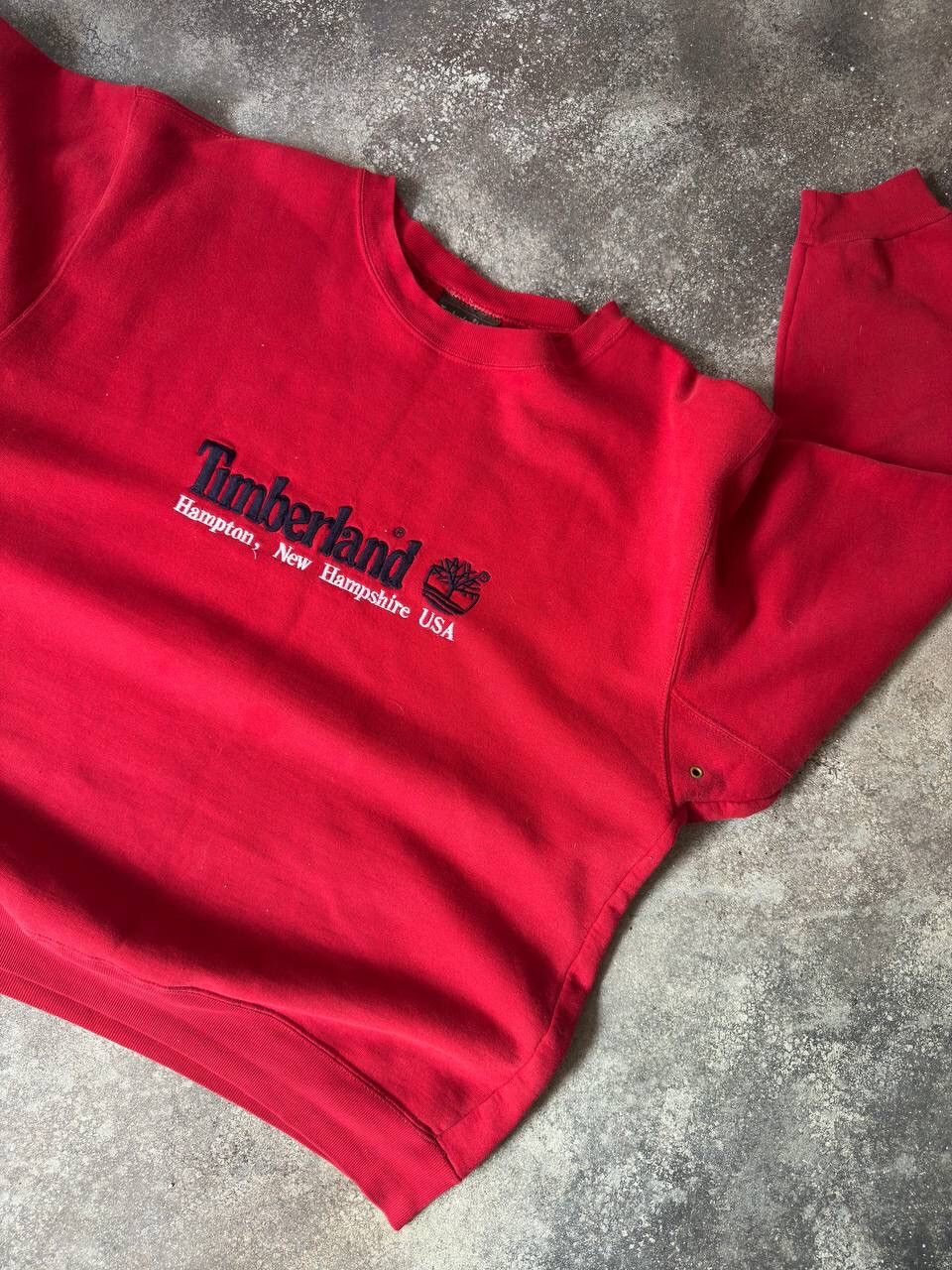Timberland × Vintage 90s Timberland Vintage Crewneck Boxy Sweatshirt Size US L / EU 52-54 / 3 - 1 Thumbnail