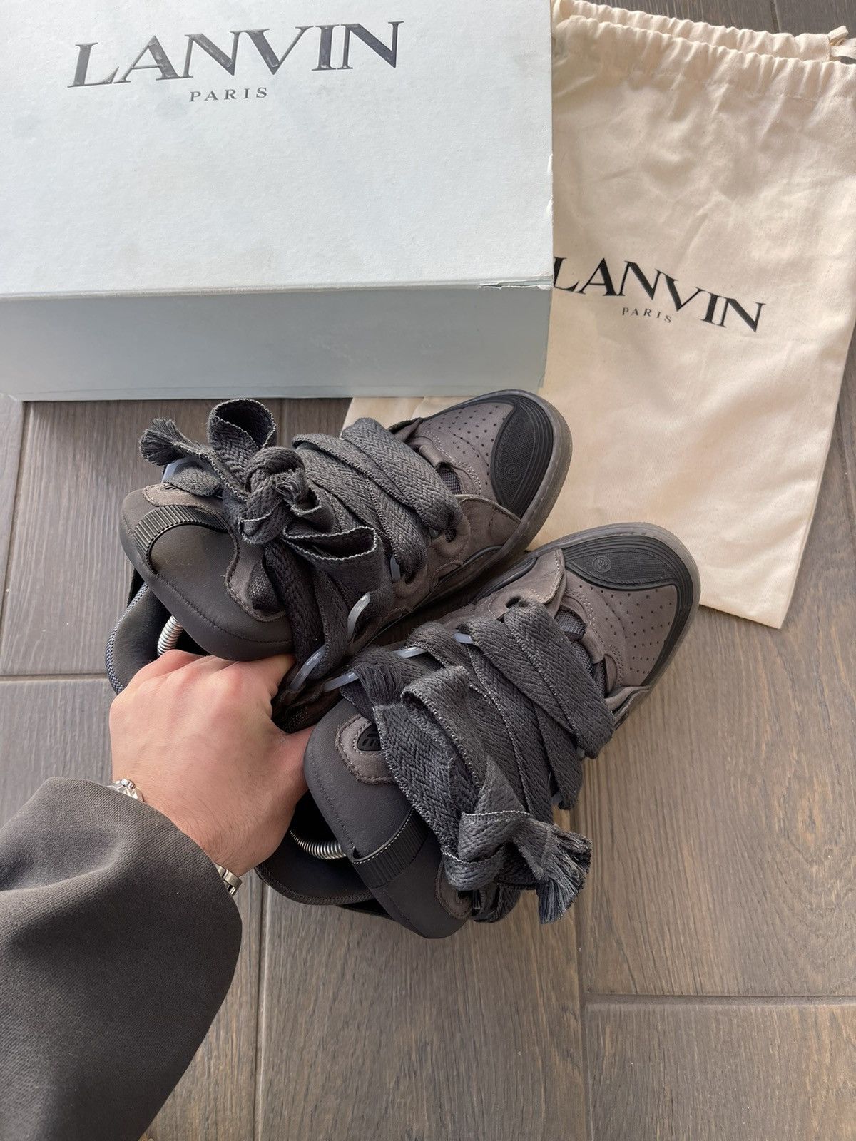 Lanvin Lanvin Curb Sneakers Grey Size US 9 / EU 42 - 10 Thumbnail