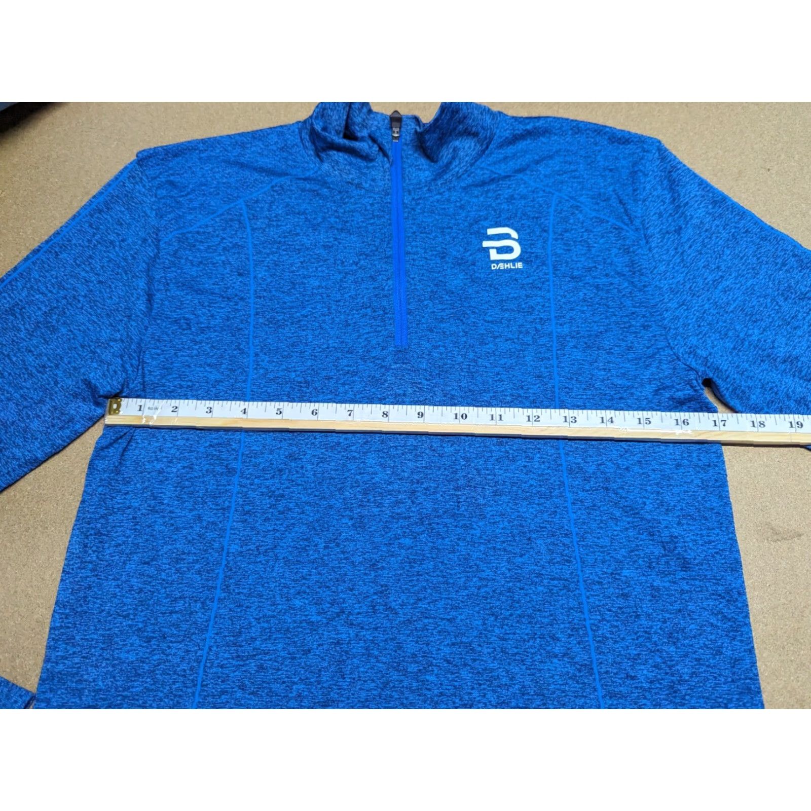 Layer 8 Bjorn Daehlie Base Layer Shirt Size S-M Blue Sports Ski Running Lightweight Unisex Adults Regular Long Sleeve Round Neck Activewear Size M / US 6-8 / IT 42-44 - 3 Thumbnail