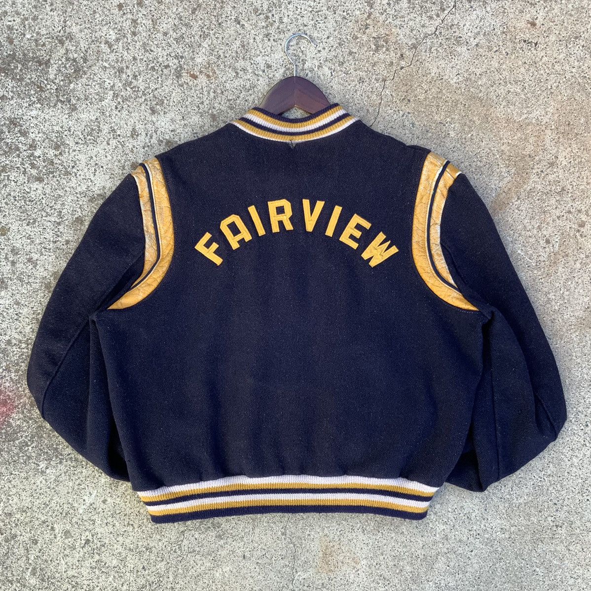 Vintage John's 1980s Thrashed Fairview MI Wool Varsity Jacket Size US XS / EU 42 / 0 - 5 Thumbnail