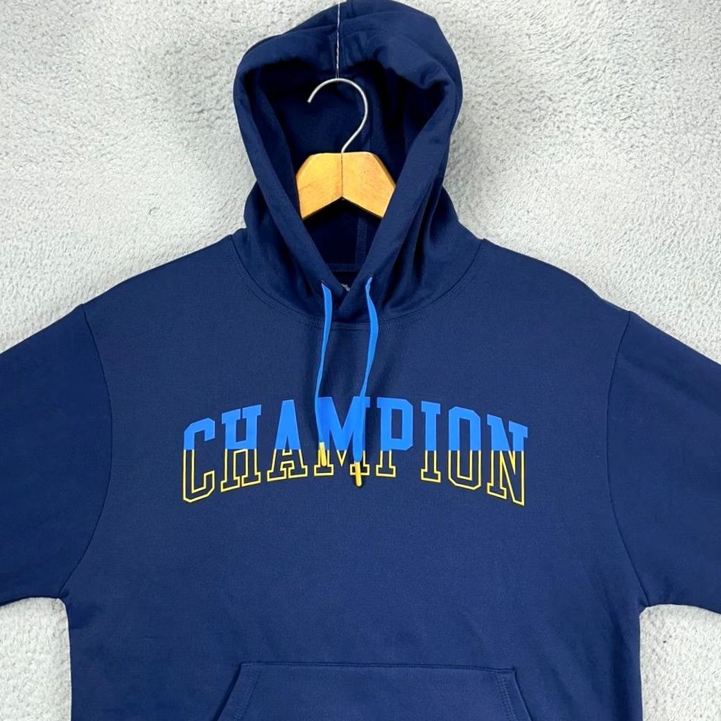 Champion Champion Hoodie Sweatshirt Mens Small Navy Graphic Print Pullover Drawstring Size US S / EU 44-46 / 1 - 2 Thumbnail