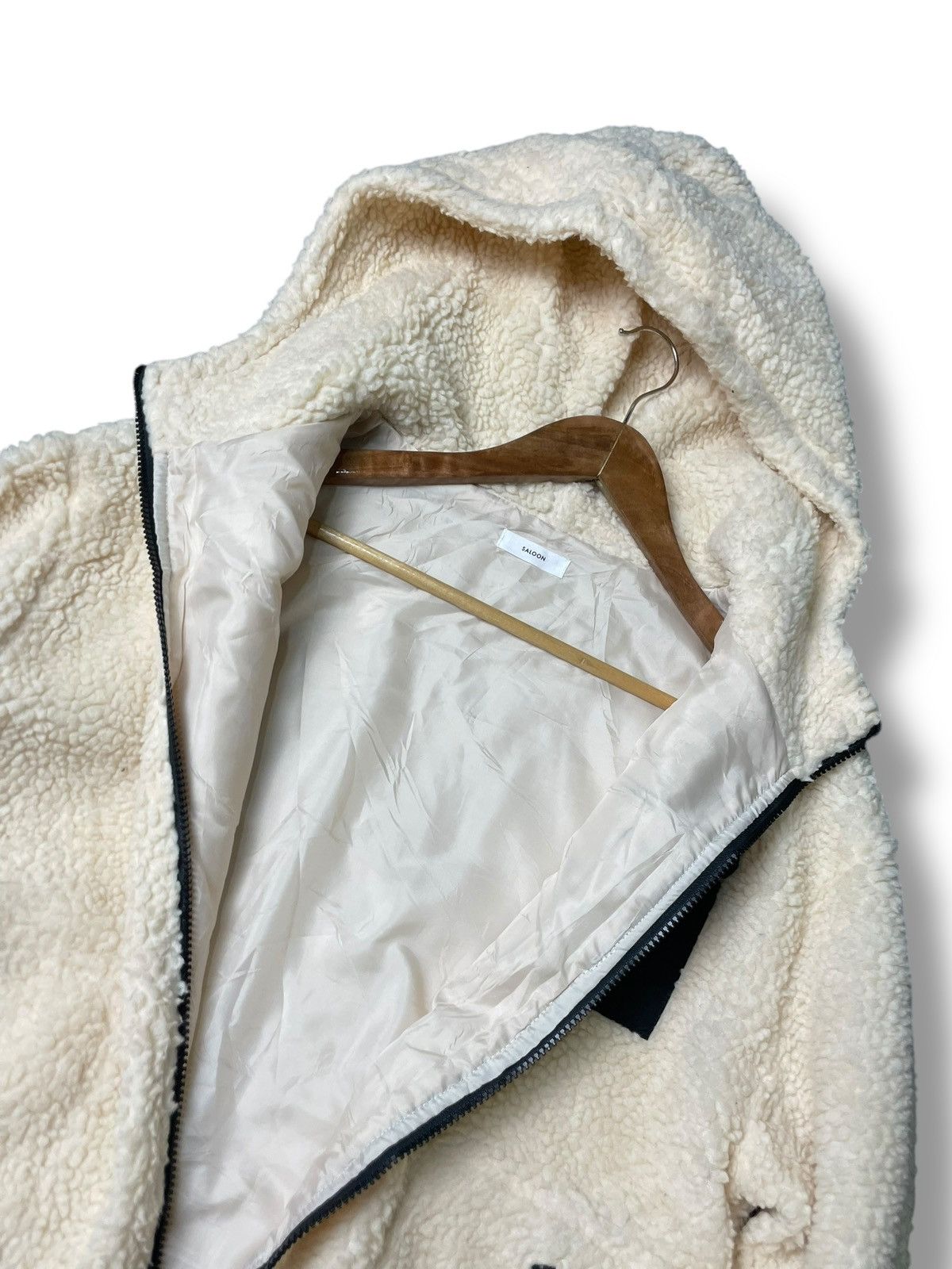 Japanese Brand × Vintage SALOON Japanese Brand Sherpa Hoodie Jacket (88) Size US XS / EU 42 / 0 - 5 Thumbnail