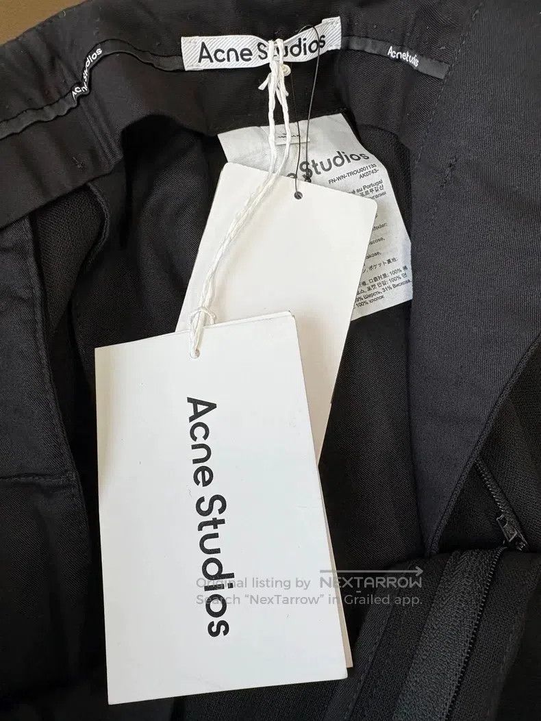 Acne Studios Acne Studios Black Loose Wool Wide Leg Pants Size 34" / US 12 / IT 48 - 5 Thumbnail