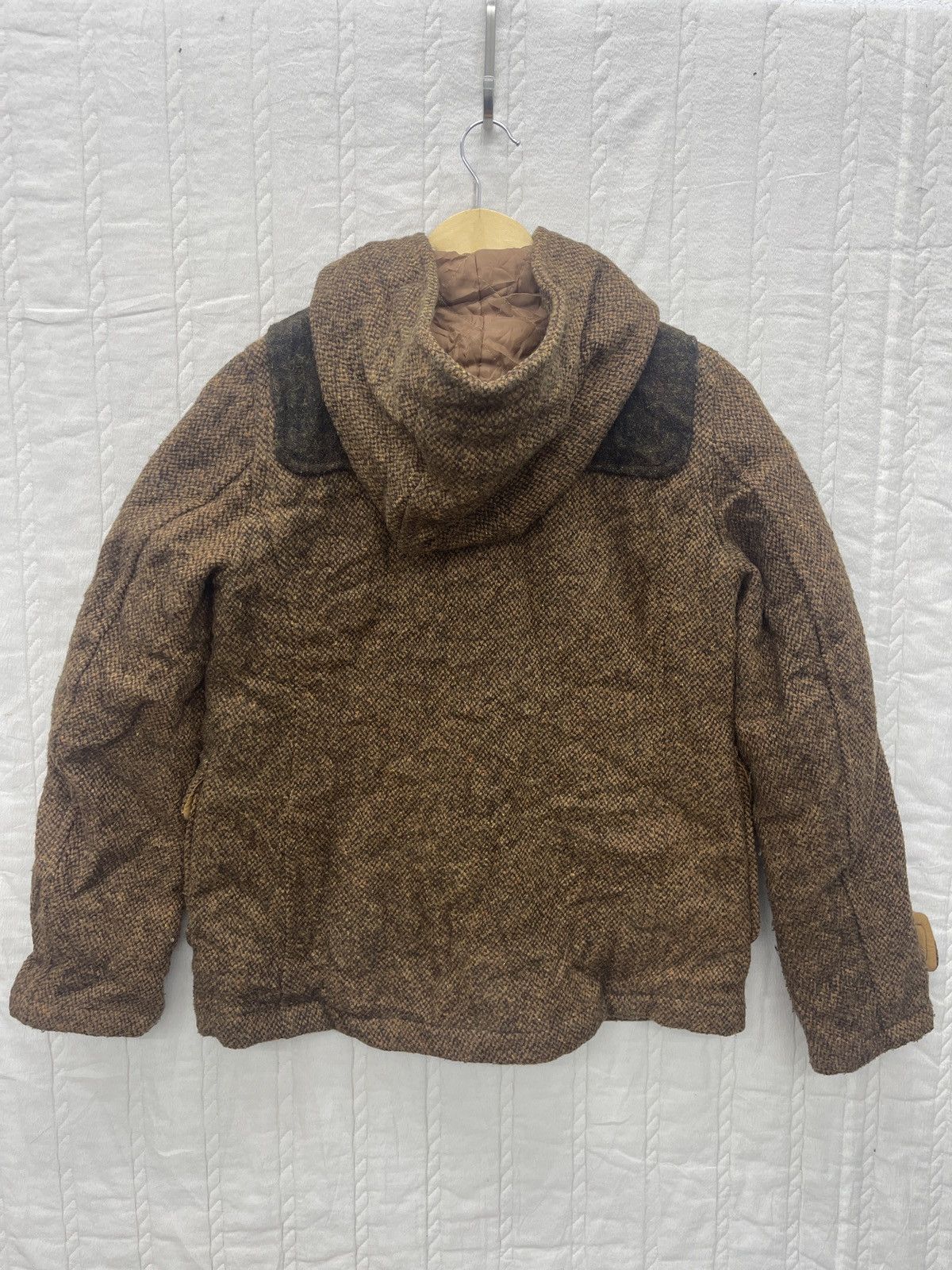 Harris Tweed × Vintage HARRIS TWEED WOOL DOWN JACKET Size L / US 10 / IT 46 - 4 Thumbnail
