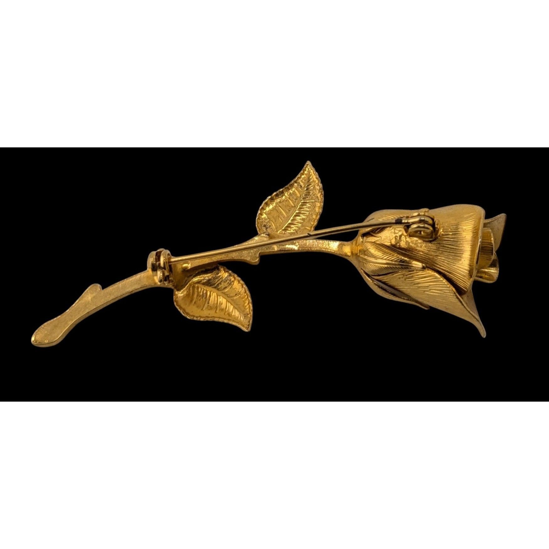Other Vintage Gold-Tone Rosebud Brooch Size ONE SIZE - 3 Thumbnail