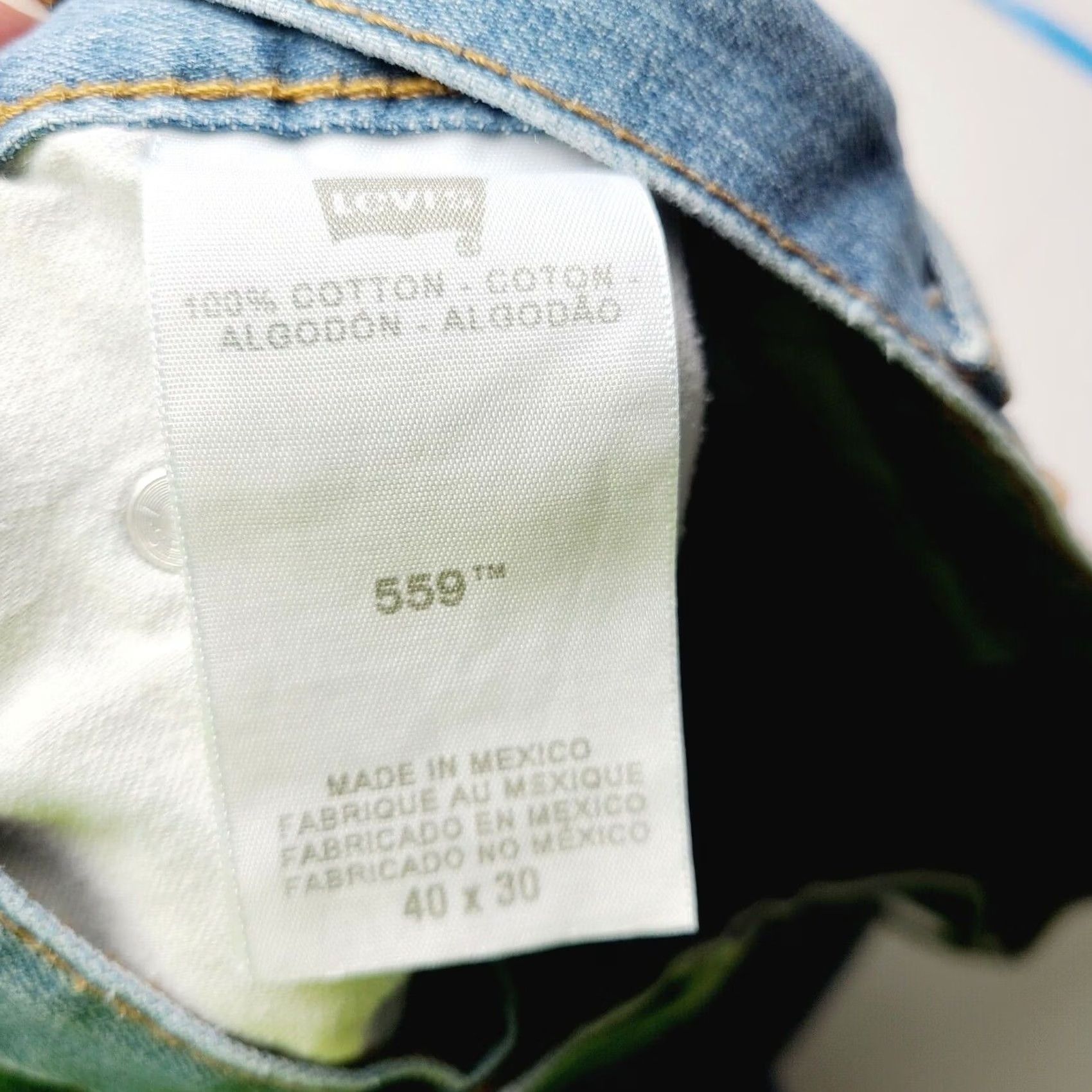 Levi's Levi's 559 Jeans Relaxed Straight Leg Medium Wash Blue W40 X L30 Mens Size US 40 / EU 56 - 6 Thumbnail