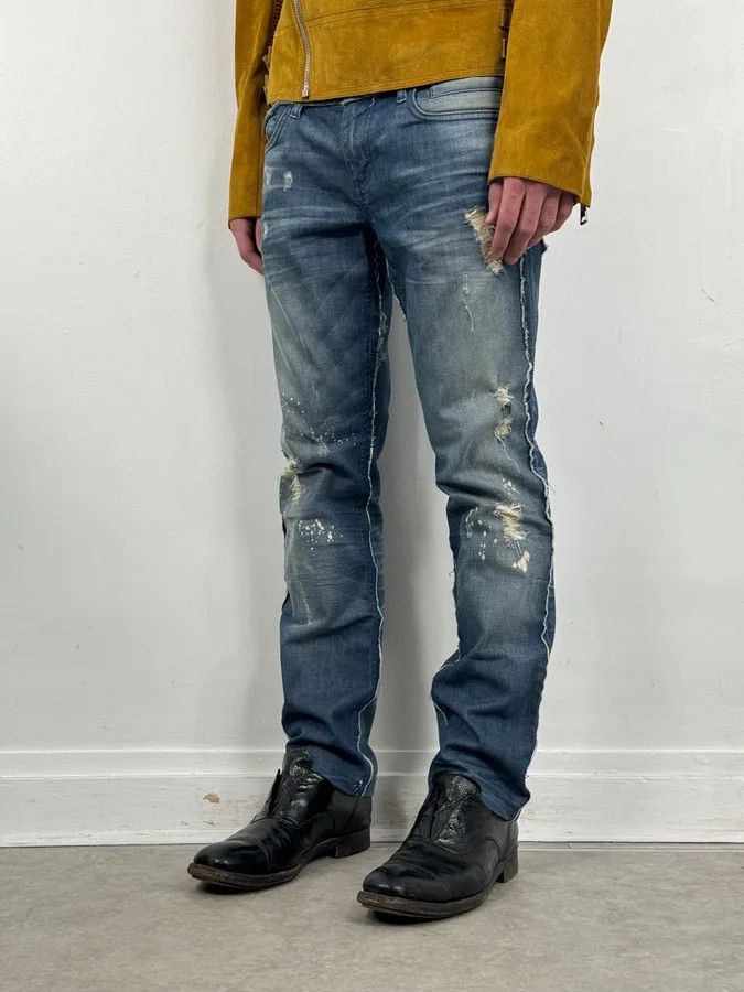 Dolce & Gabbana AW2006 Dolce & Gabbana Navy Distressed Jeans Size US 32 / EU 48 - 2 Thumbnail