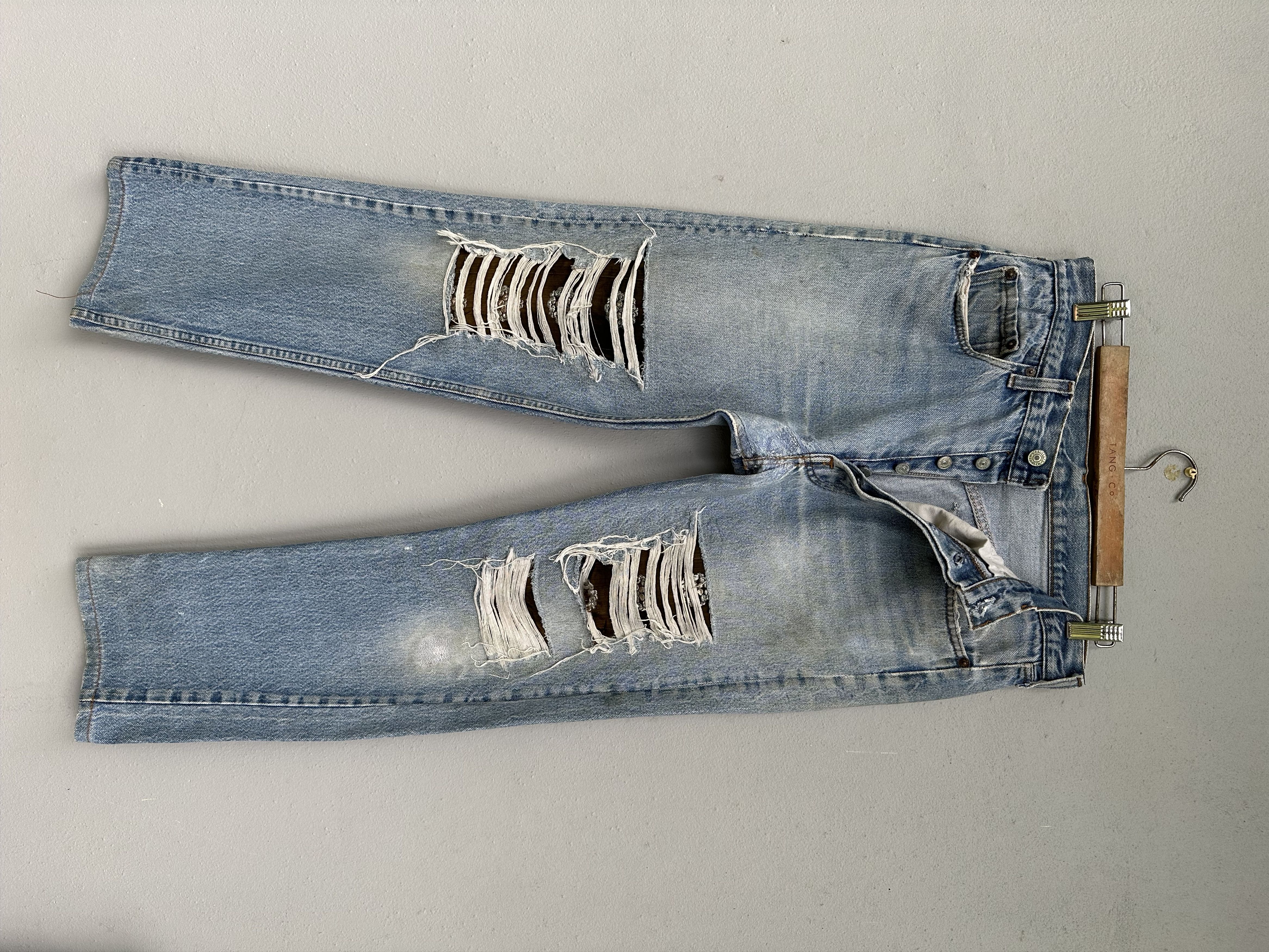 Levi's Vtg Levi’s 501 80s Distressed Rebuild Rip Kurt Cobain Jeans Size US 31 - 5 Thumbnail
