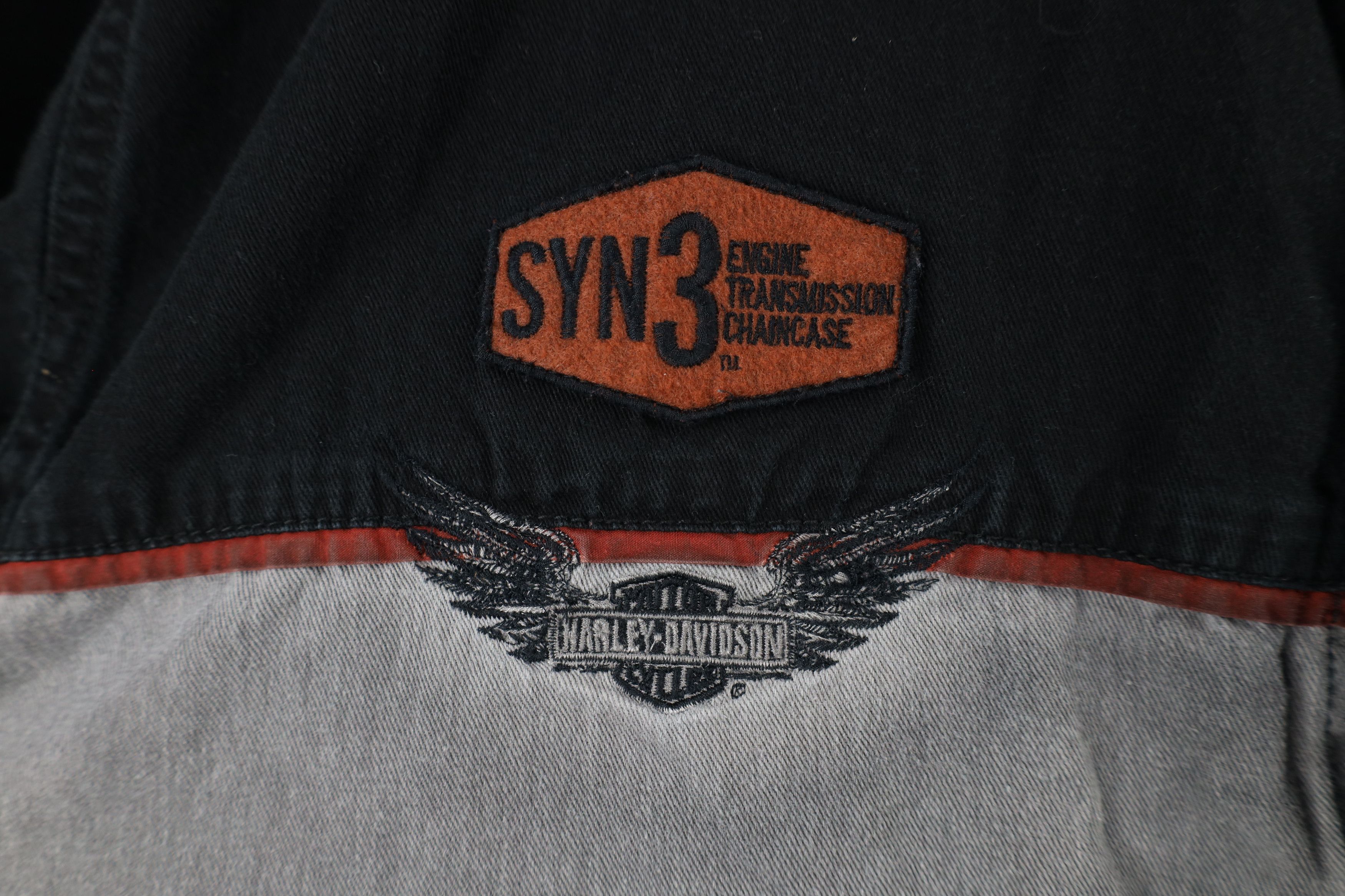 Harley Davidson × Vintage Vintage Harley Davidson Denim Work Mechanic Button Shirt Size US XL / EU 56 / 4 - 7 Thumbnail