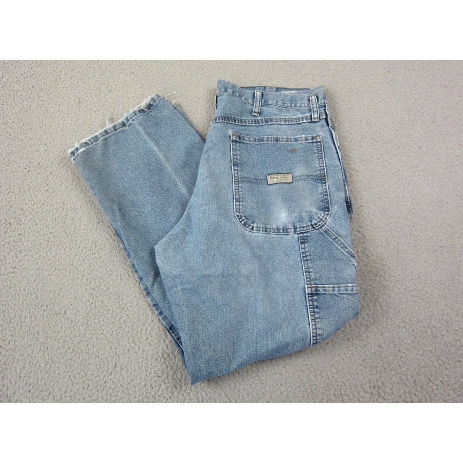 Wrangler VINTAGE Wrangler Jeans Mens Regular Five Star Premium Denim 34 x 30 Blue Y2K 90s Workwear Baggy Carpenter Straight Pants Size US 34 / EU 50 - 2 Thumbnail