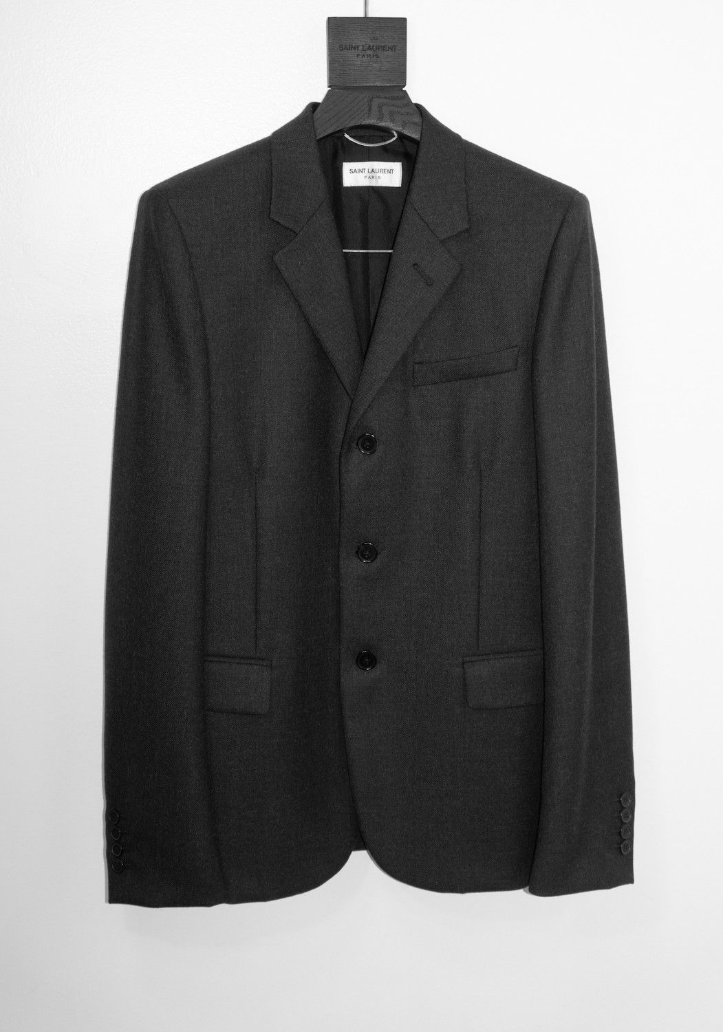 Hedi Slimane × Saint Laurent Paris FW13 Sample 3 Button Wool Blazer Jacket Size 36S - 1 Thumbnail