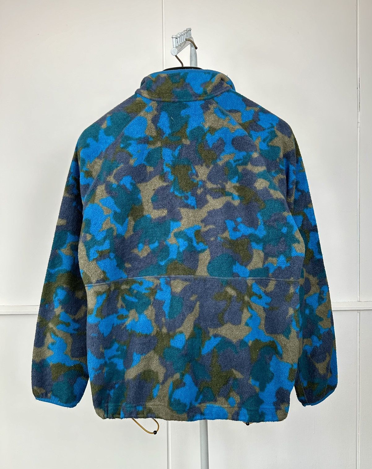 L.L. Bean LL Bean Blue Camo Pullover Fleece Sweater Size L / US 10 / IT 46 - 3 Thumbnail