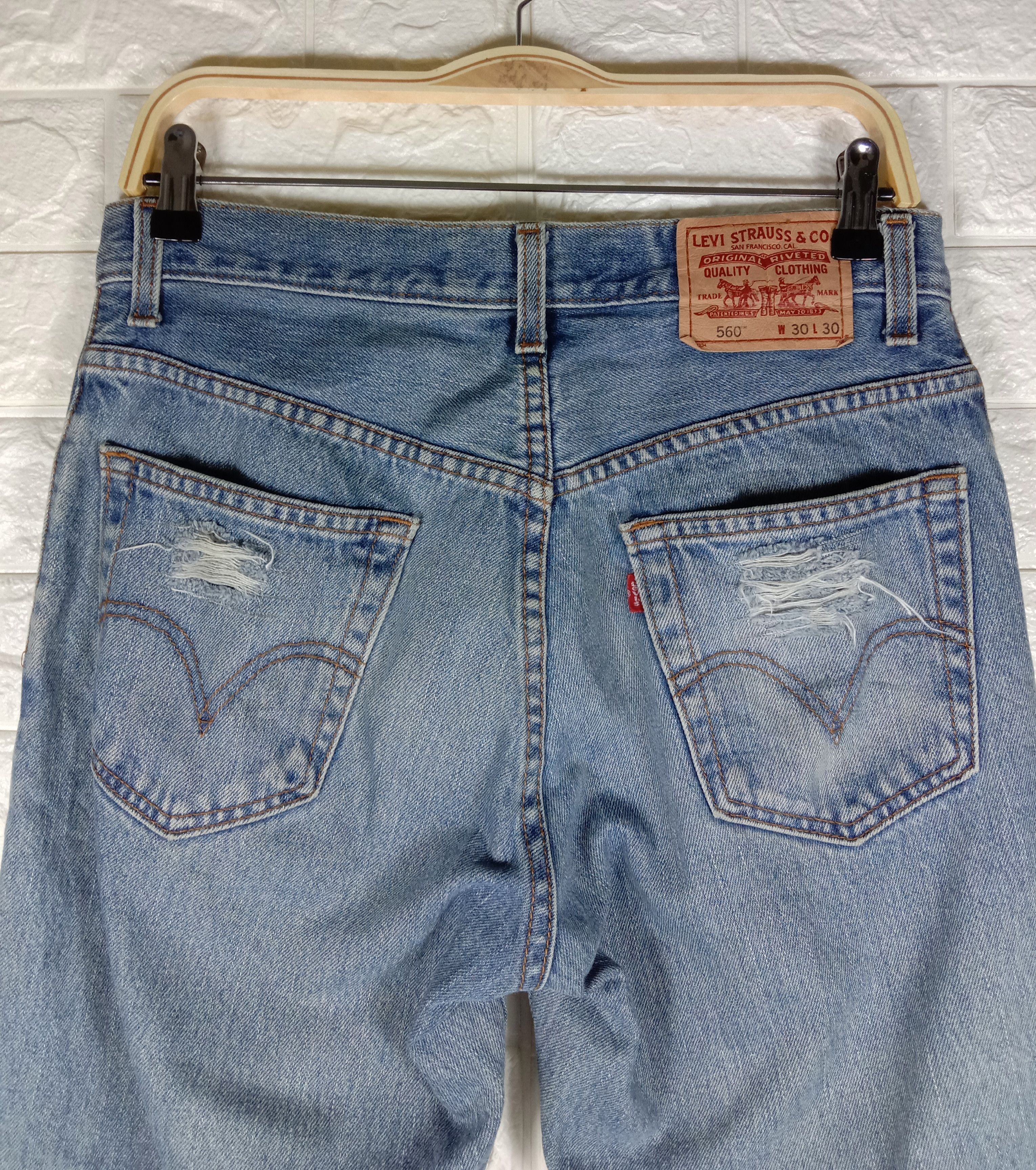 Levi's Vintage Levi's 560 Ripped Jeans Distressed Denim Size US 30 / EU 46 - 6 Thumbnail