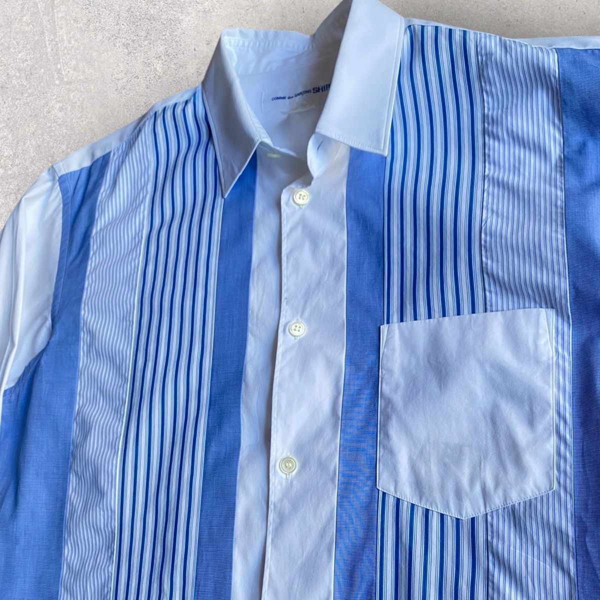 Comme des Garcons SHIRT Stripes Panel Shirt Size US S / EU 44-46 / 1 - 1 Thumbnail