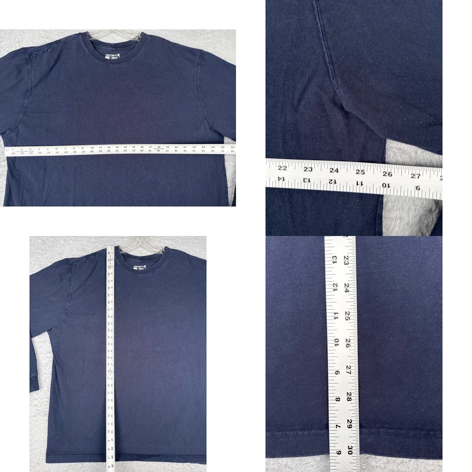 Carhartt Carhartt Shirt Men XL Blue Long Sleeve Crew Neck Cotton Workwear Vintage No Size US XL / EU 56 / 4 - 8 Thumbnail