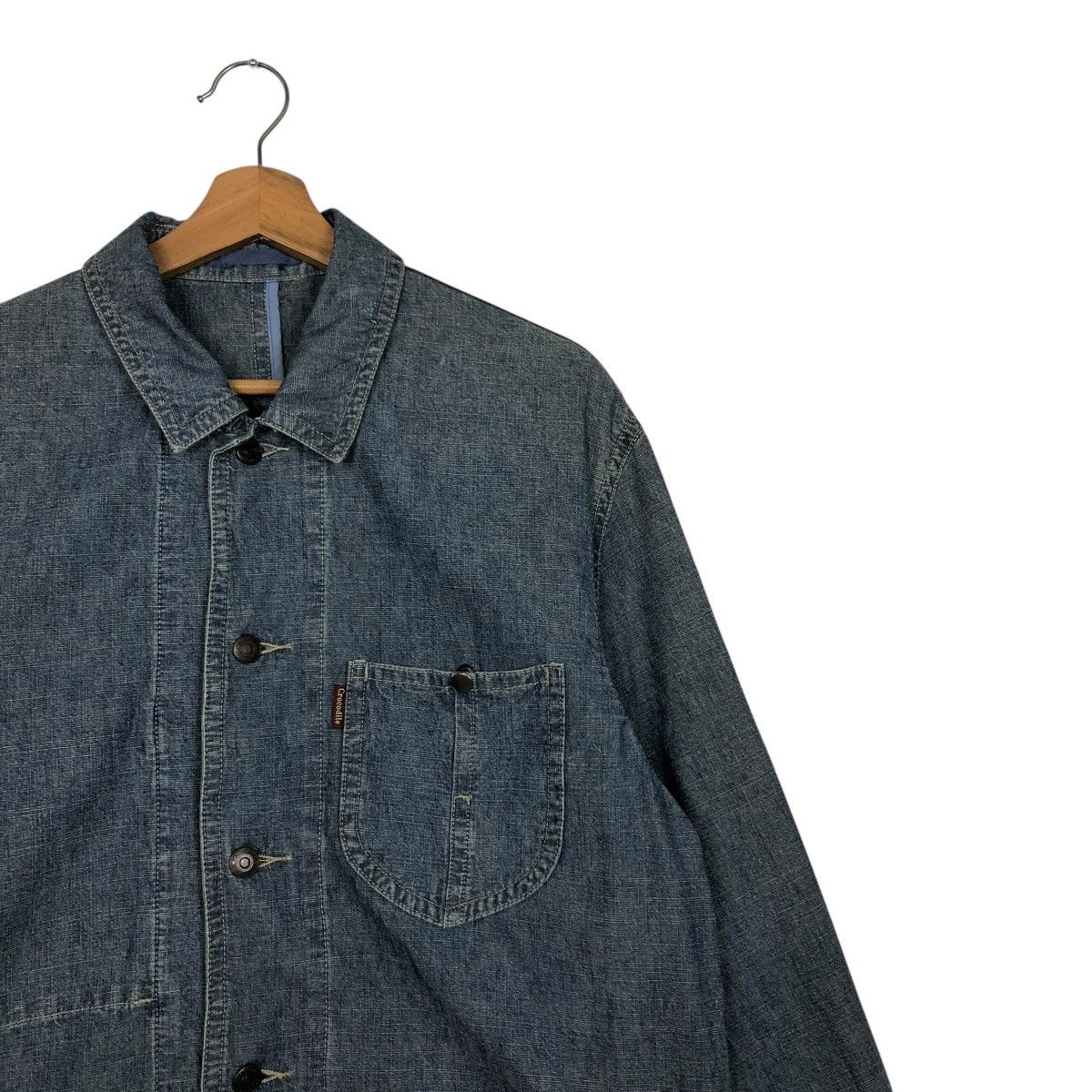 Japanese Brand 🔥VINTAGE CHORE WORK JACKET DENIM CROCODILE ISSEY MIYAKE Size US L / EU 52-54 / 3 - 8 Thumbnail