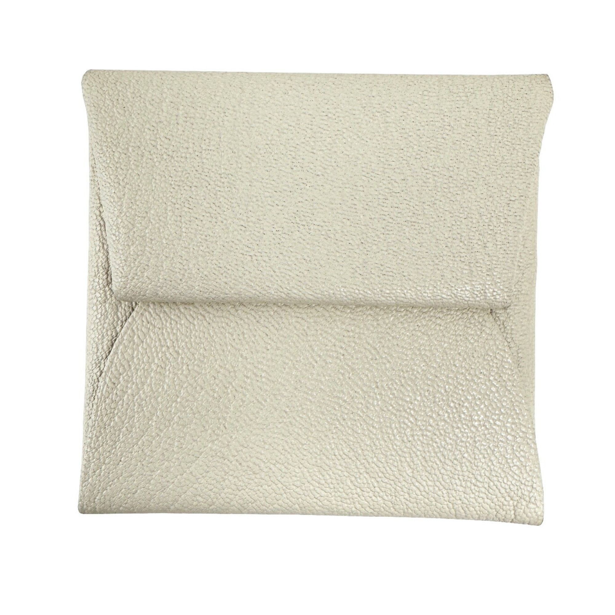 Hermes HERMES Bastia Chevre Cre U Stamp 2022 Wallet/Coin Case Purse Small Item Leather Goods White Women's Men's Size ONE SIZE - 1 Thumbnail