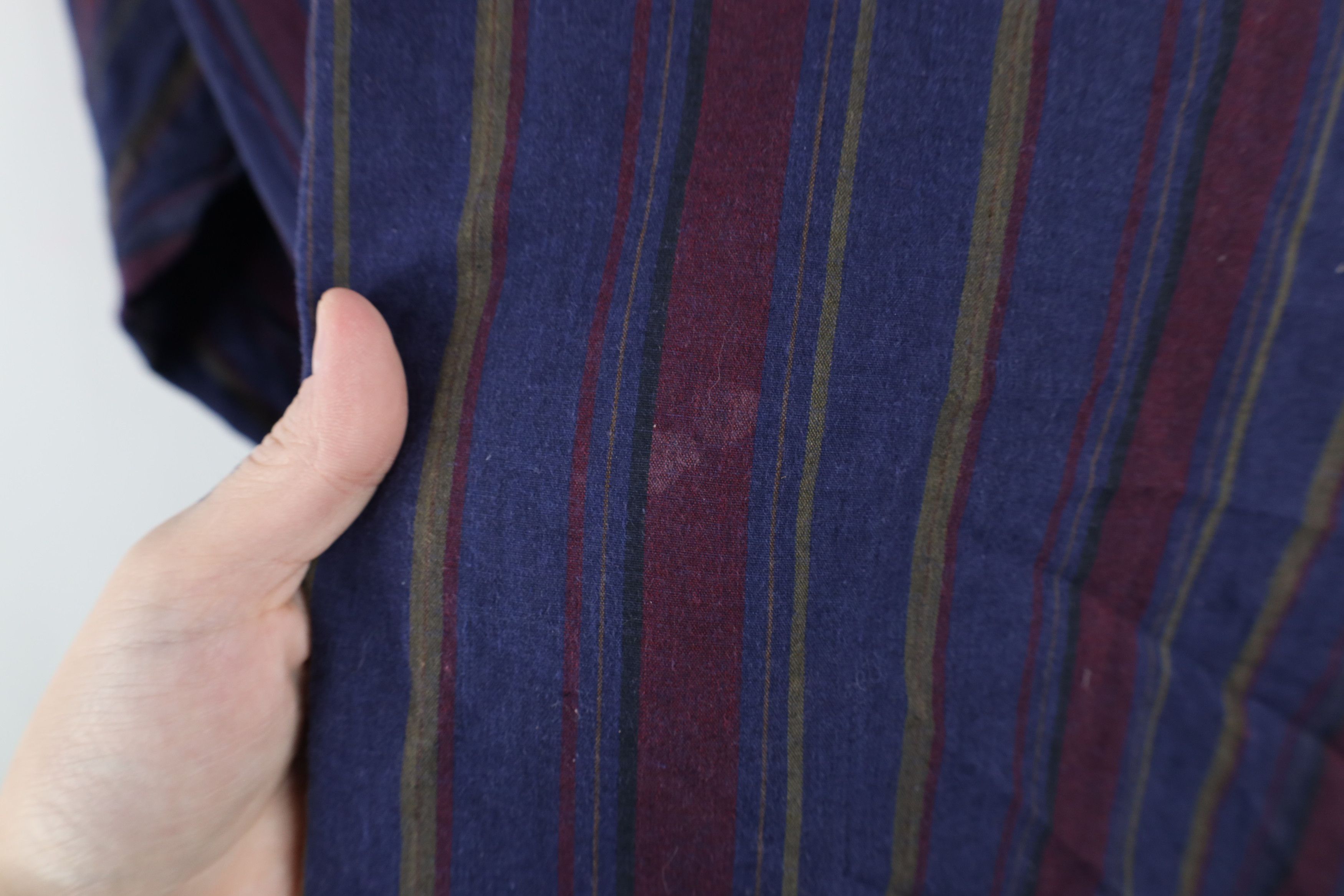 Vintage Vintage 90s Streetwear Striped Collared Button Down Shirt Size US XL / EU 56 / 4 - 7 Thumbnail
