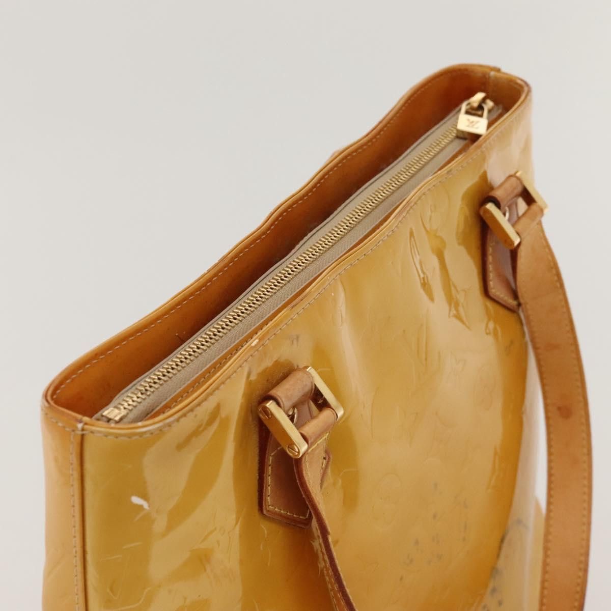 Louis Vuitton LOUIS VUITTON Monogram Vernis Houston Hand Bag Beige M91004 Size ONE SIZE - 6 Thumbnail