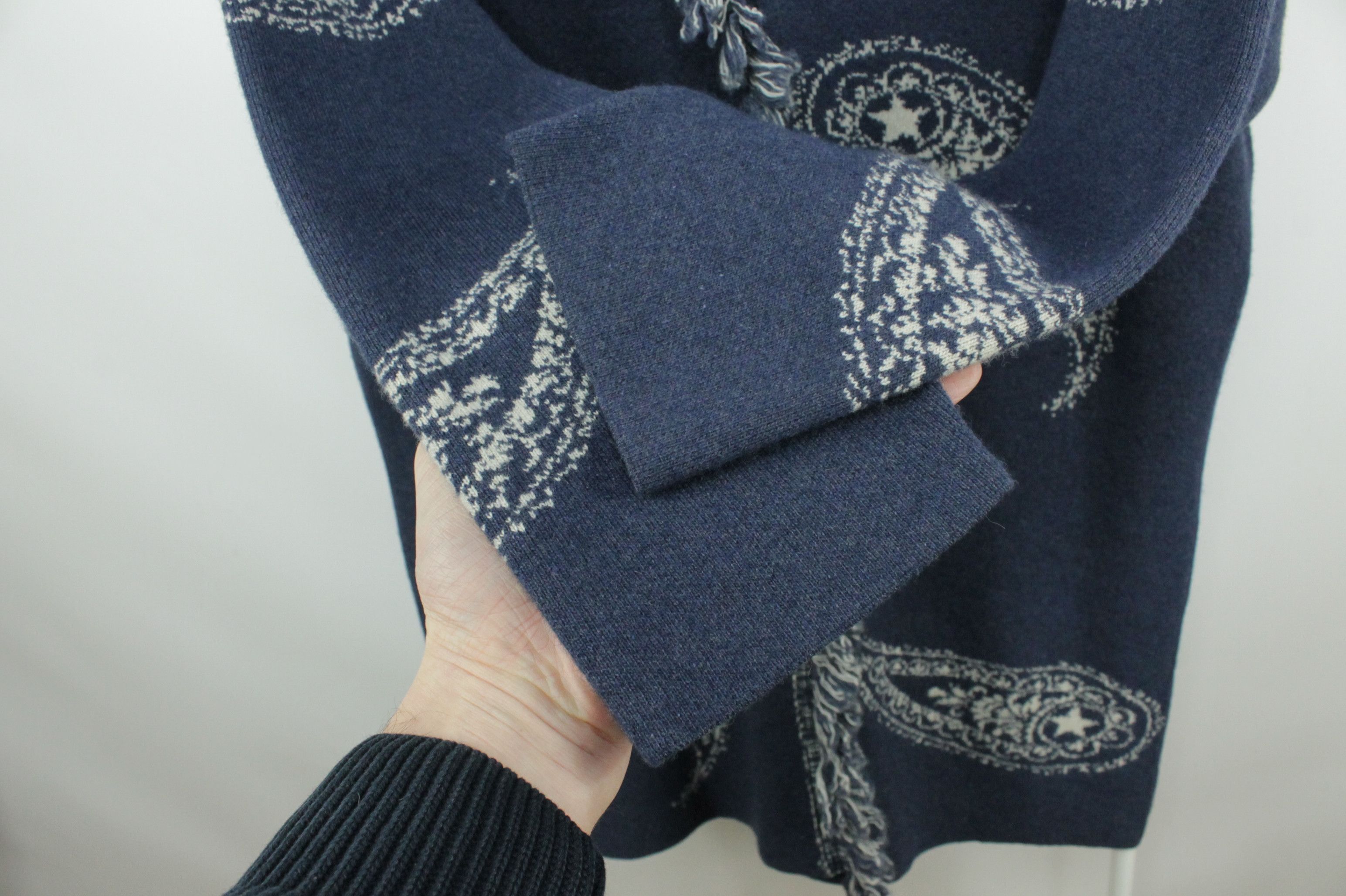 Marella Marella Sonale Cardigan in Cashmere Jacquard Wool Blend Size M / US 6-8 / IT 42-44 - 12 Thumbnail