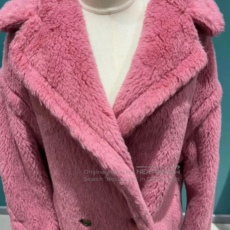 Max Mara MaxMara Pink Alpaca Wool Long Coat . Size M / US 6-8 / IT 42-44 - 5 Thumbnail