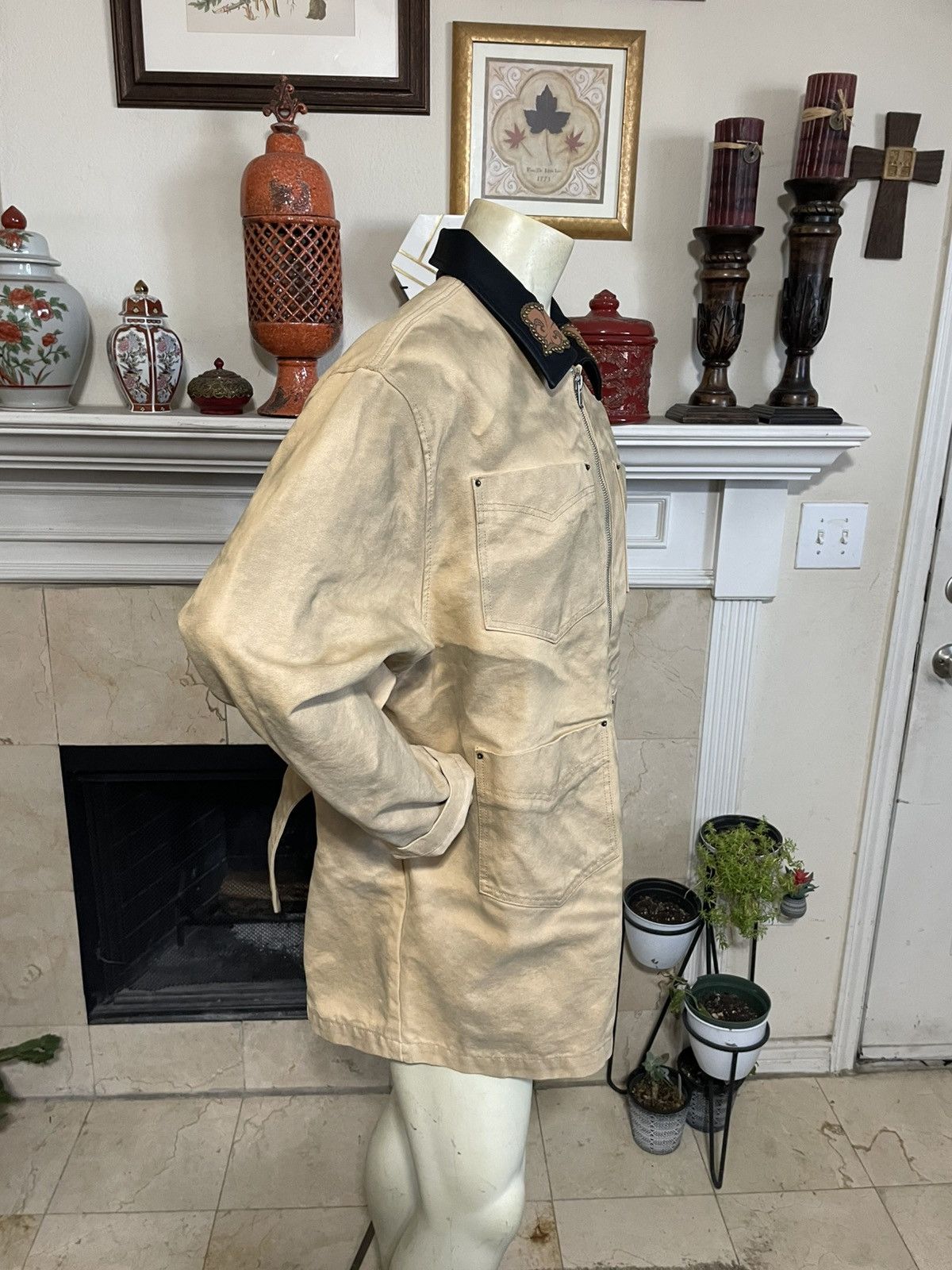 Other DaperDashery Fleur De Lis Denim Workwear jacket Size US XXL / EU 58 / 5 - 4 Thumbnail
