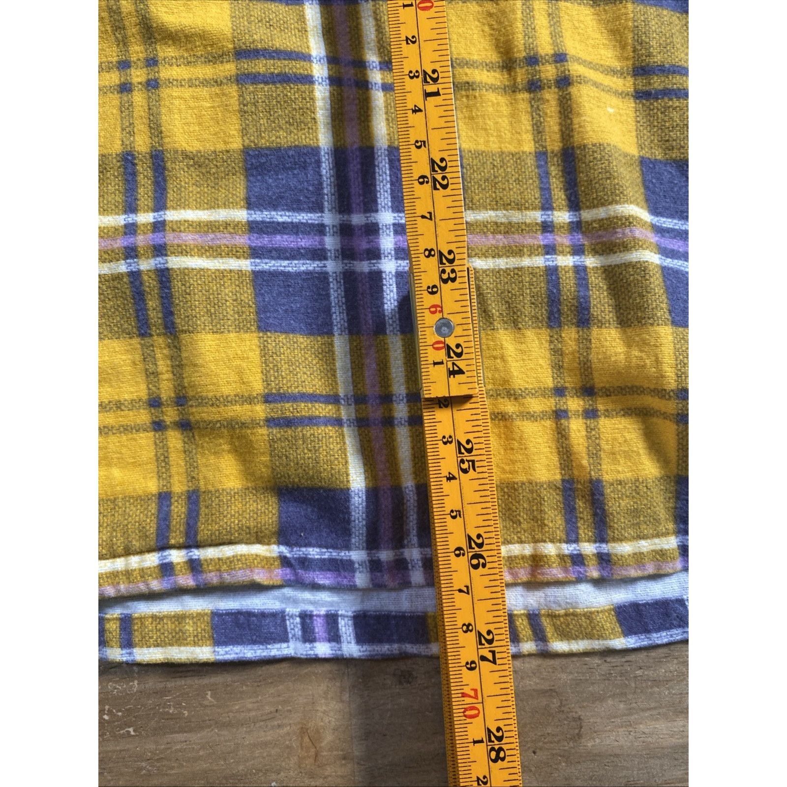 RE/DONE Re/Done Women Flannel Button Down Shirt Plaid Yellow Purple Size M / US 6-8 / IT 42-44 - 11 Thumbnail