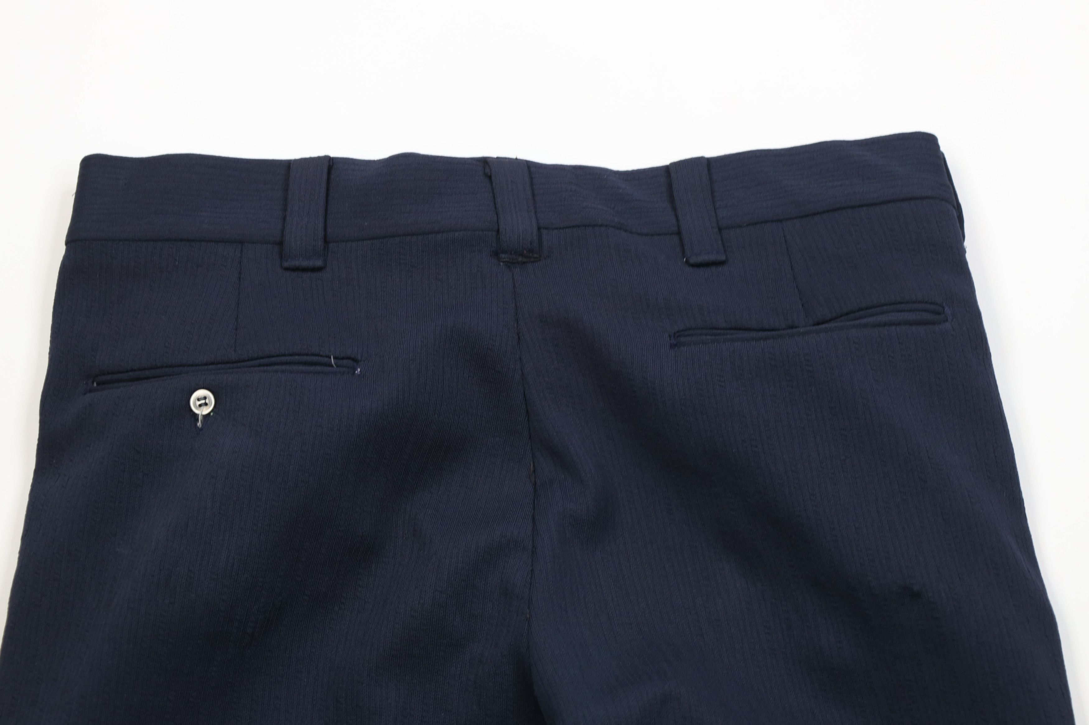 Vintage Vintage 70s Streetwear Flared Wide Leg Chino Pants Blue USA Size US 34 / EU 50 - 12 Thumbnail