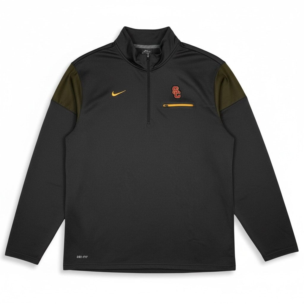 Nike Nike USC Trojans Dri-FIT 1/4 Zip Pullover Mens XXL Charcoal Size US XL / EU 56 / 4 - 1 Thumbnail
