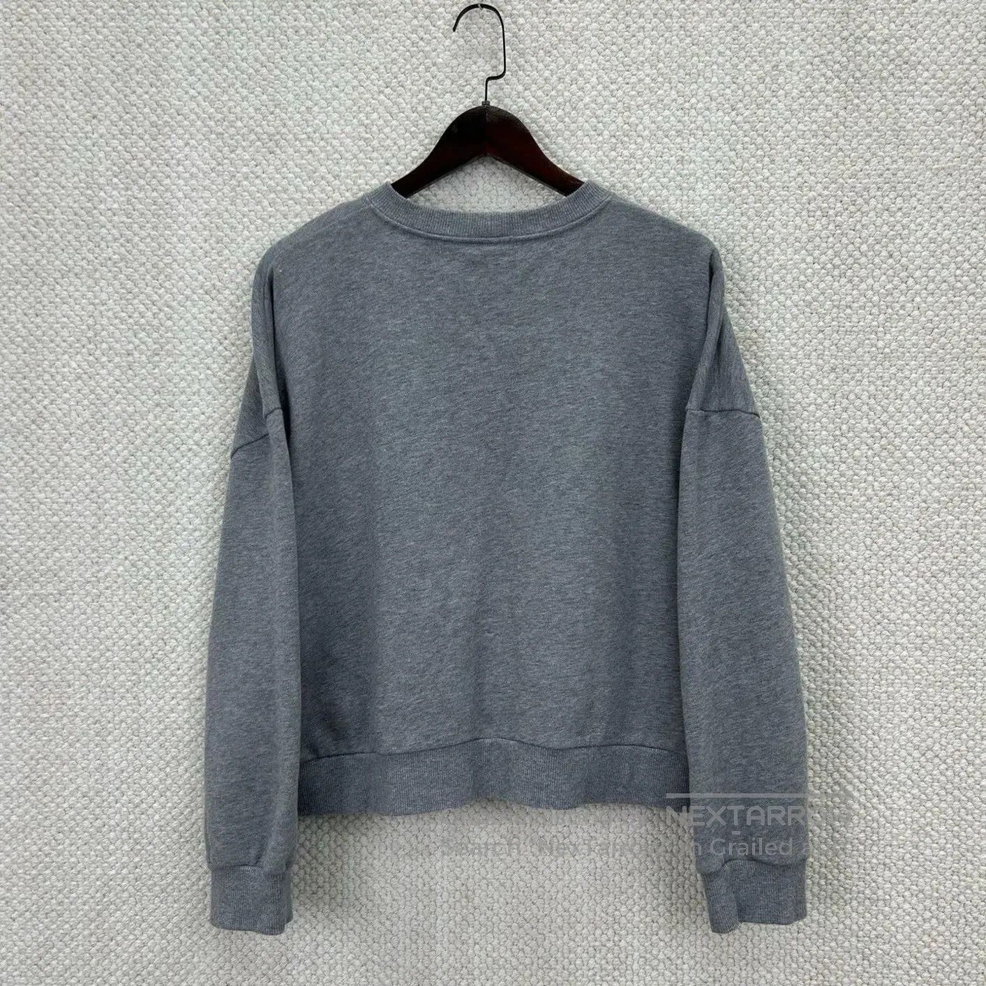 Celine celine gray cropped sweatshirt with print. Size S / US 4 / IT 40 - 2 Thumbnail