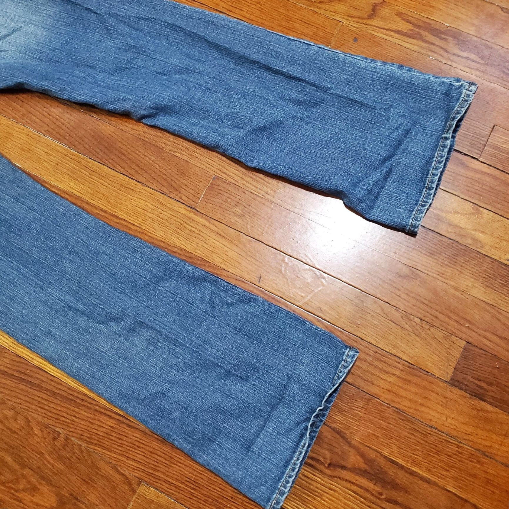 Pepe Jeans VINTAGE Pepe Jeans London Jeans Womens 36 Blue Embroidered Peacock Bootcut Stretch Studs Jeans Women Size 25" / US 0 / IT 36 - 2 Thumbnail