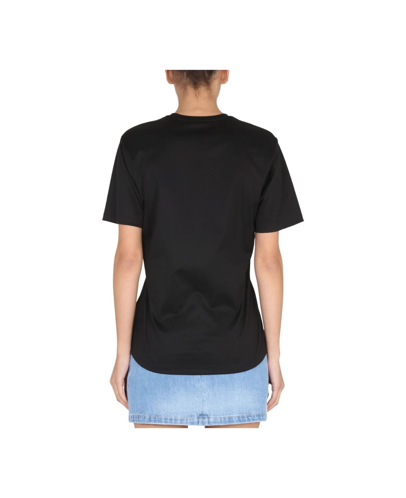 Versace o1y0226 Logo Crewneck T-Shirt in Black Size S / US 4 / IT 40 - 3 Thumbnail
