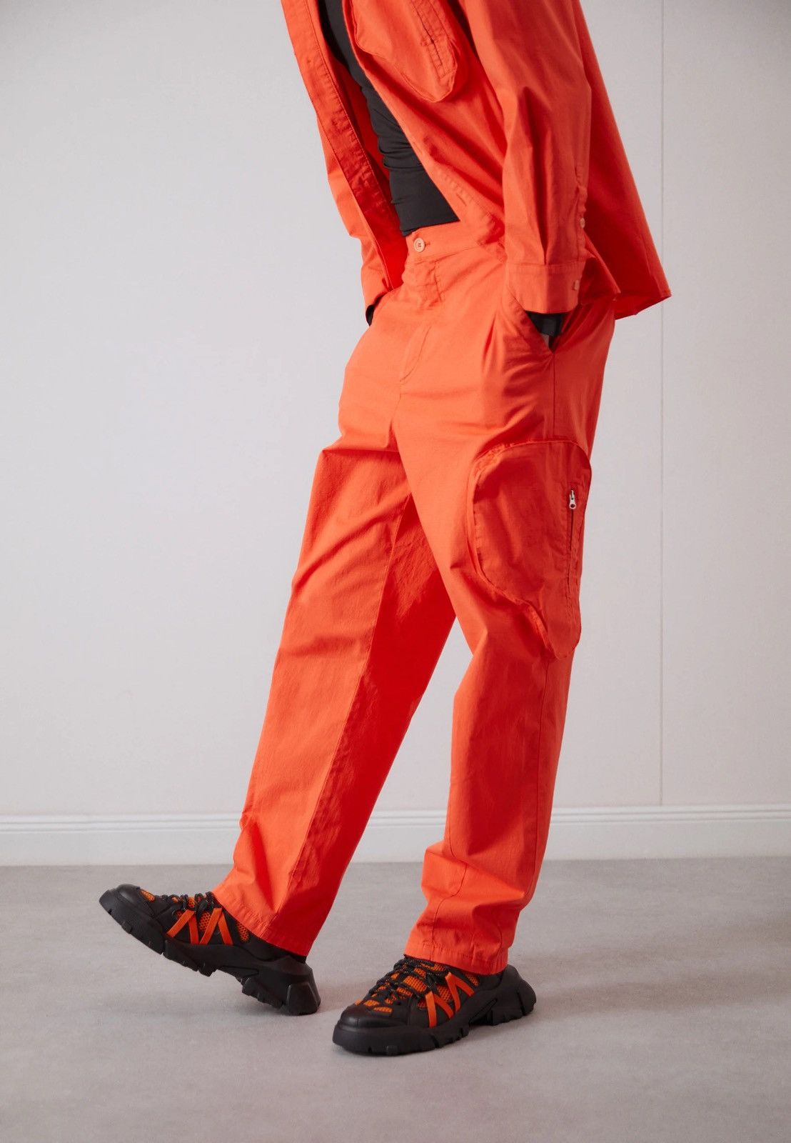 Image of Avant Garde x Henrik Vibskov ds! Ss23 Henrik Vibskov Flame Orange Cargo Pants, Men's (Size 30)