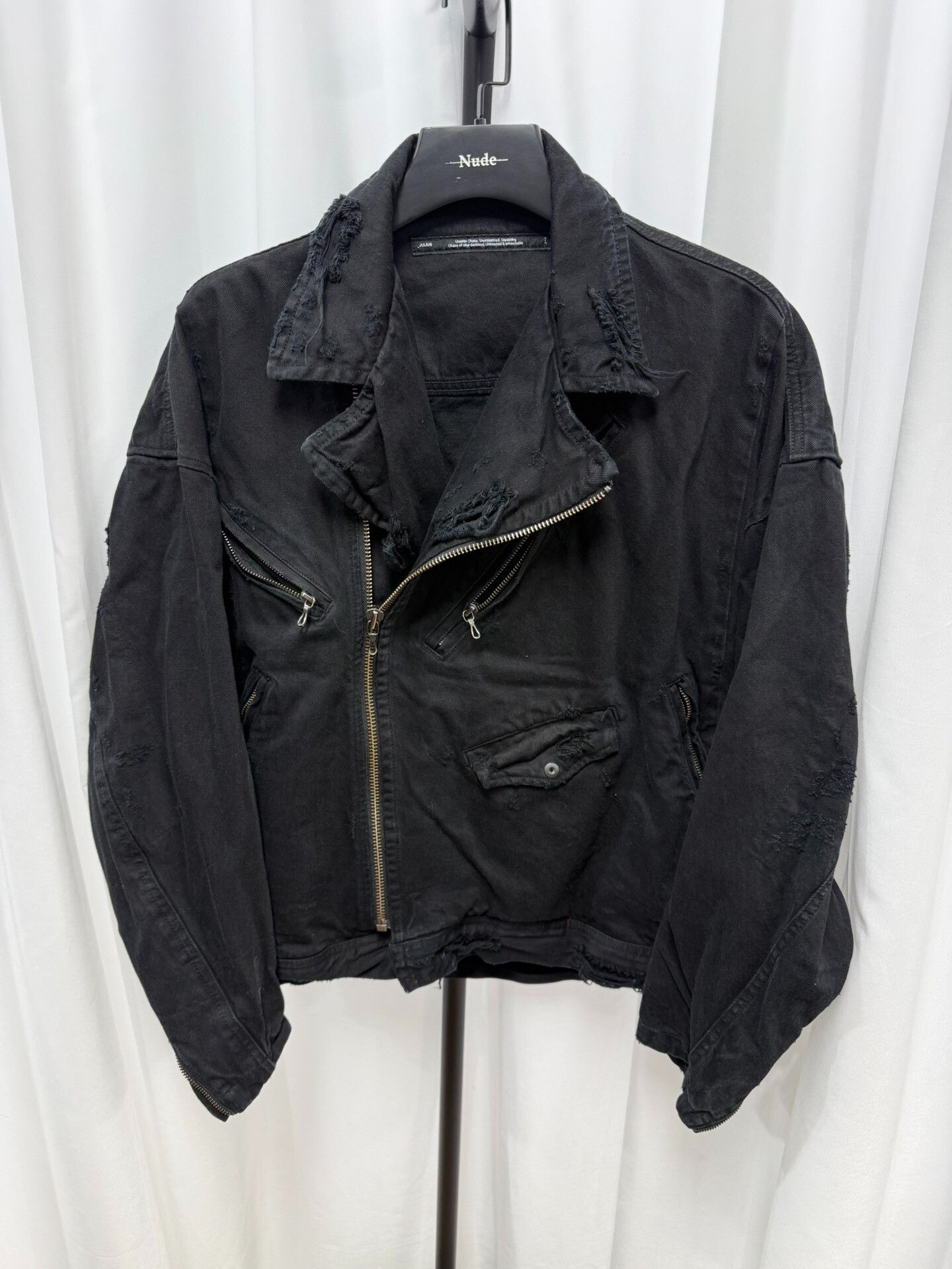 Julius Julius 7 Distressed Denim Jacket Size US M / EU 48-50 / 2 - 1 Thumbnail