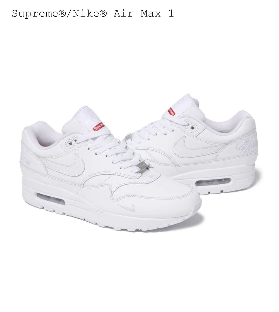 Nike × Supreme Supreme Nike Air Max 1 Size US 6 / EU 39 - 1 Thumbnail