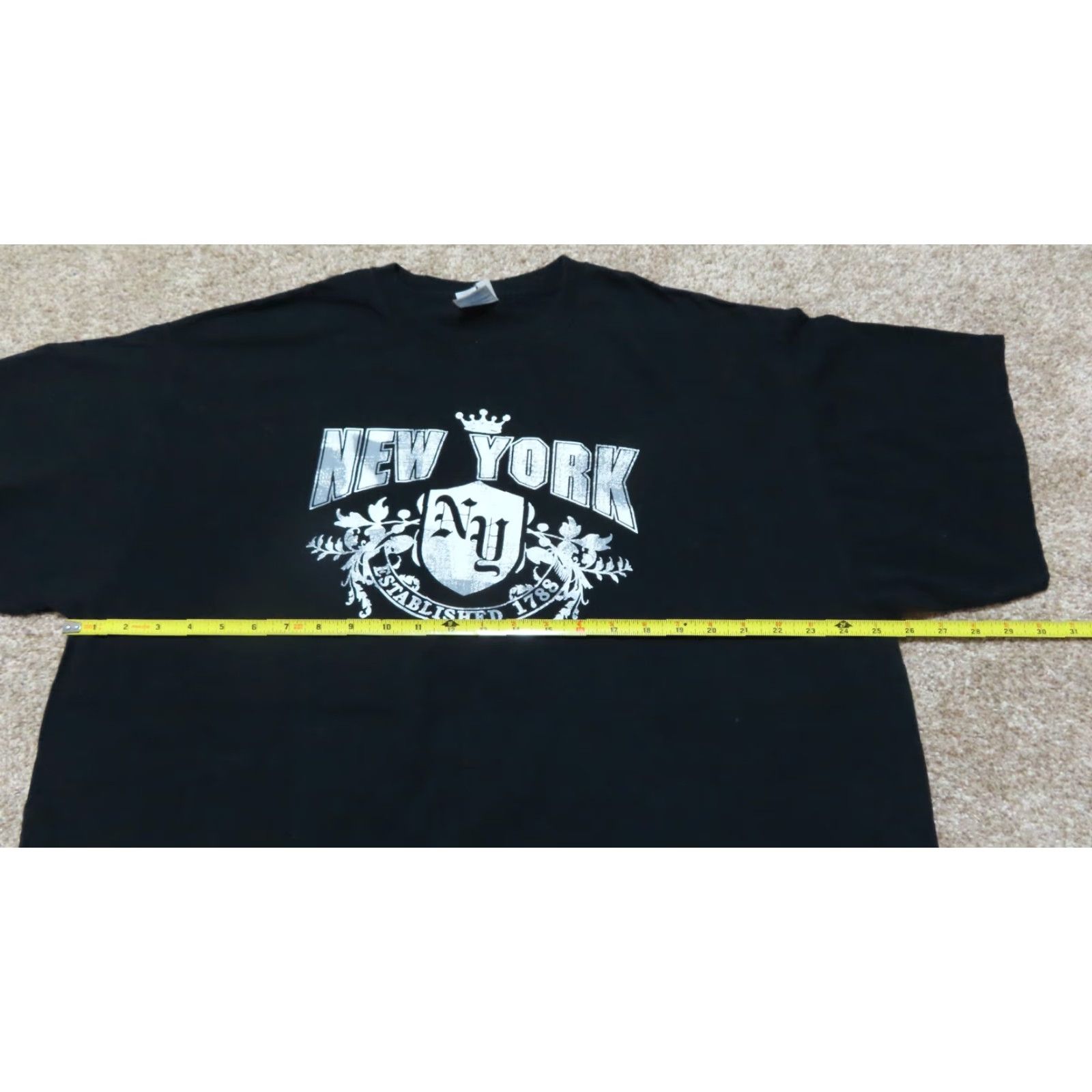 Gildan Gildan T-Shirt Men 2XL Black New York City Established 1788 Tee Size US XXL / EU 58 / 5 - 3 Thumbnail