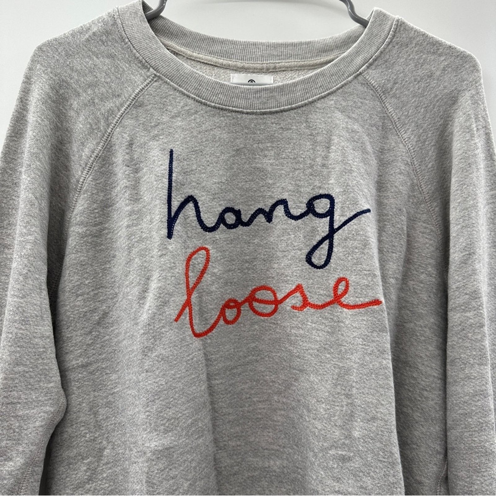Sundry Sundry Gray Hang Loose Long Sleeve Crewneck Sweater Sz 1 (S) Size S / US 4 / IT 40 - 2 Thumbnail