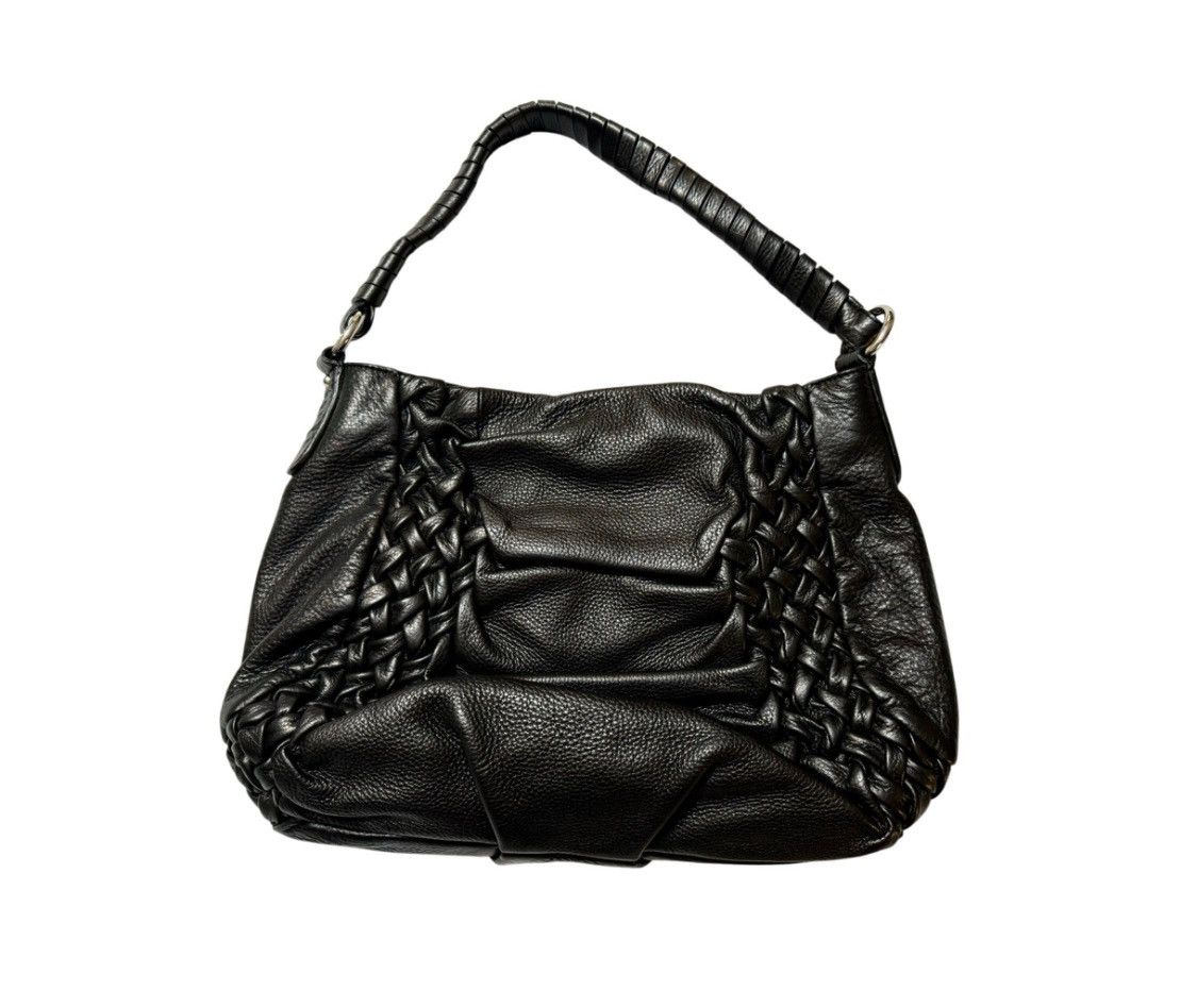Other Tosca Blu Black Genuine Leather Braided Shoulder Bag - Italy Size ONE SIZE - 1 Thumbnail