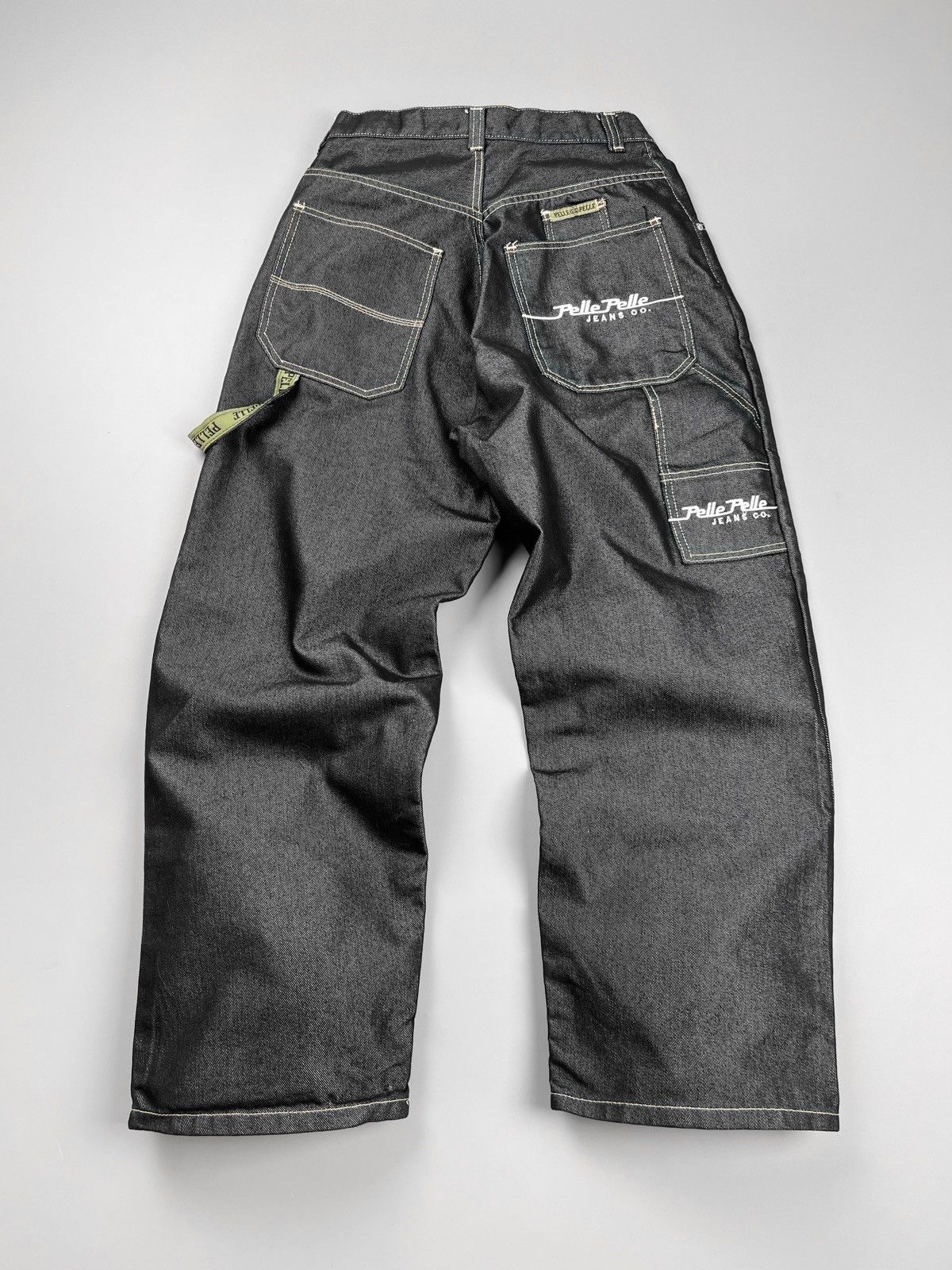 PELLE PELLE デニム HIPHOP sk8 00s southpole JNCO × Pelle Pelle × Southpole VINTAGE 90s BAGGY FIT SILVER BLACK