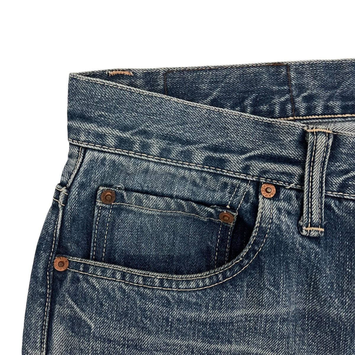 HOLLYWOOD RANCH MARKET Vintage Blue Blue Japan HR Market Jeans Non Selvedge Denim Size US 34 / EU 50 - 4 Thumbnail
