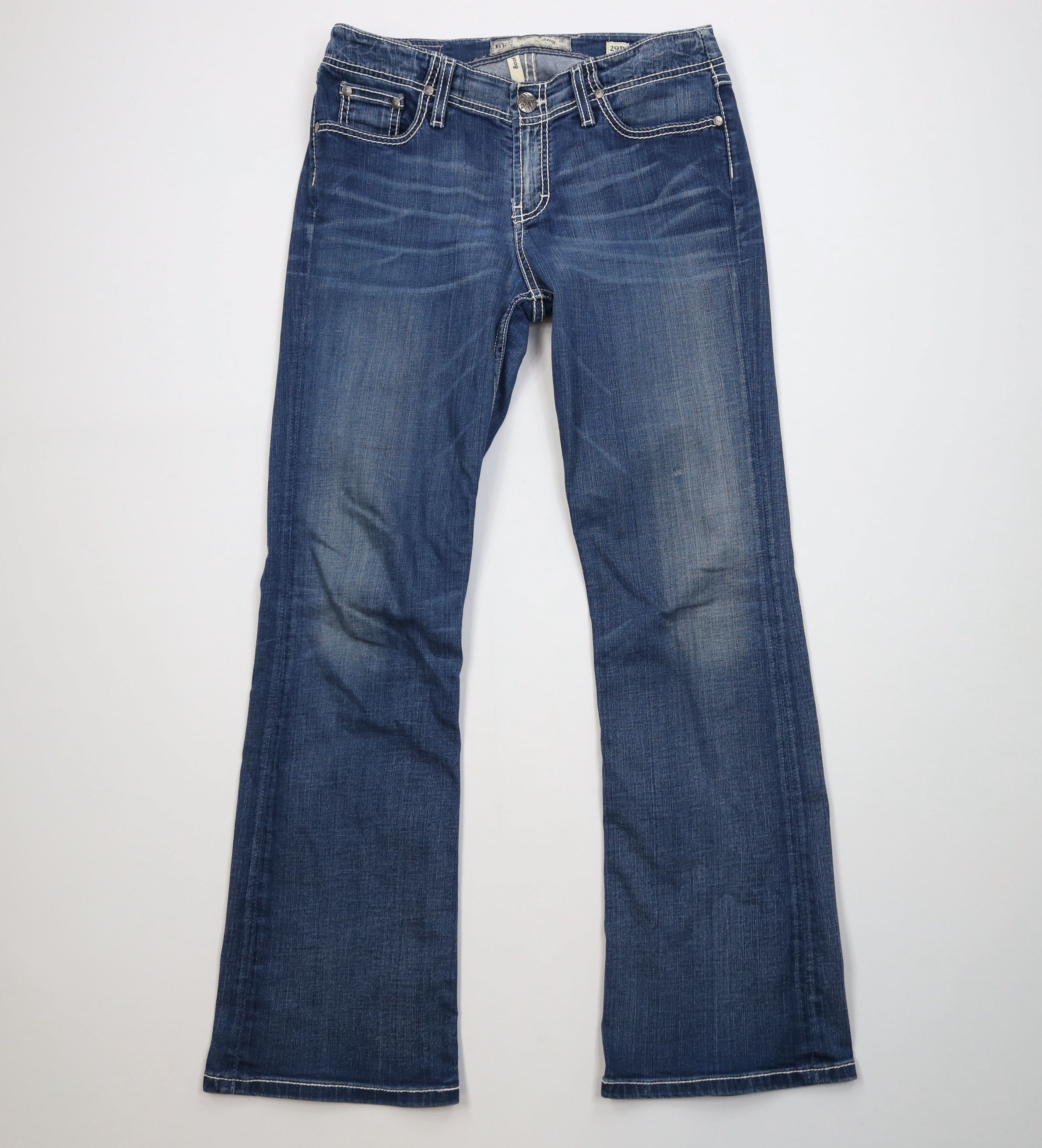 Vintage Buckle BKE Thick Stitch Wendi Flared Bootcut Jeans Blue Size 29" - 1 Thumbnail